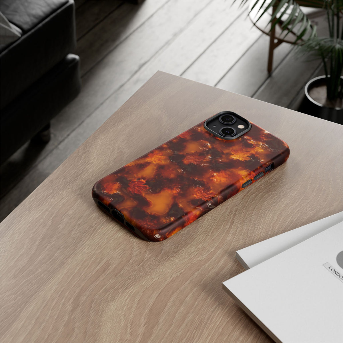 Amber Autumn Maple Leaf Phone Case