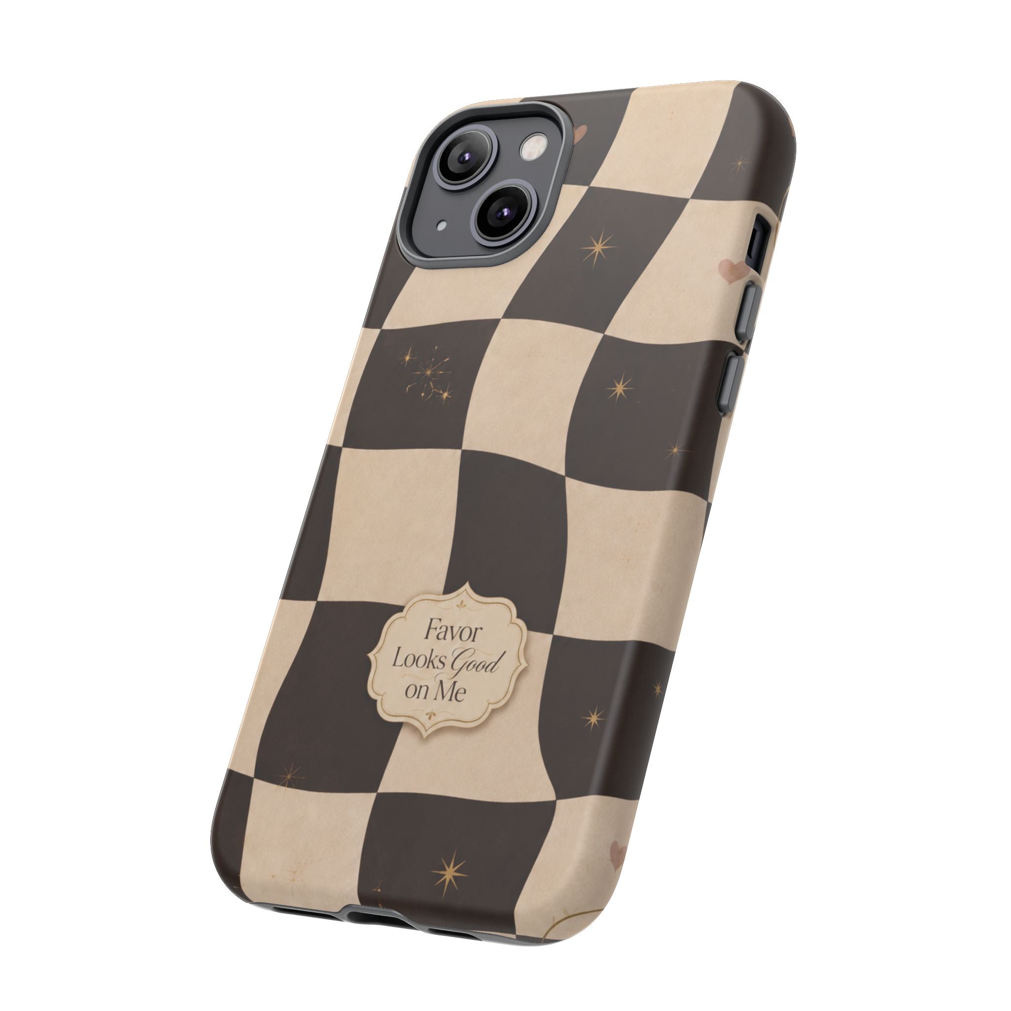 Favor Looks Good on Me Vintage Checkerboard Phone Case