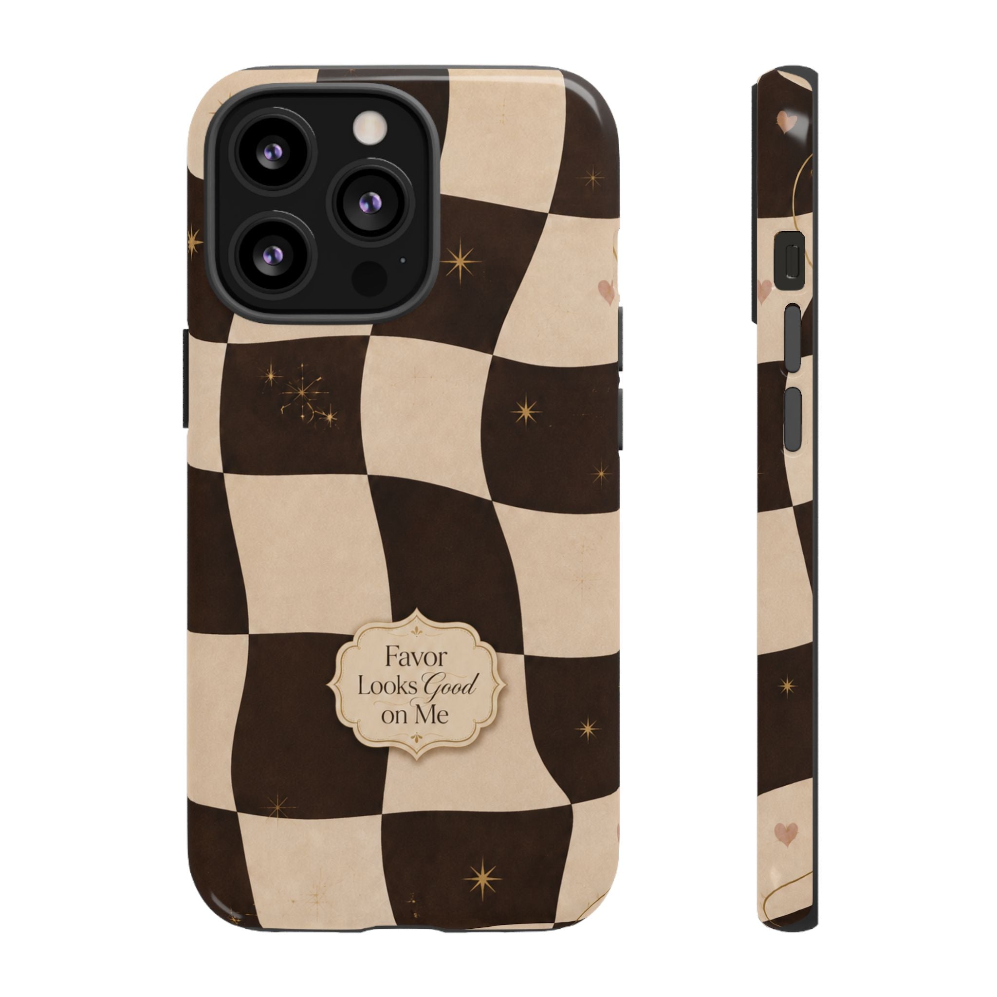 Favor Looks Good on Me Vintage Checkerboard Phone Case