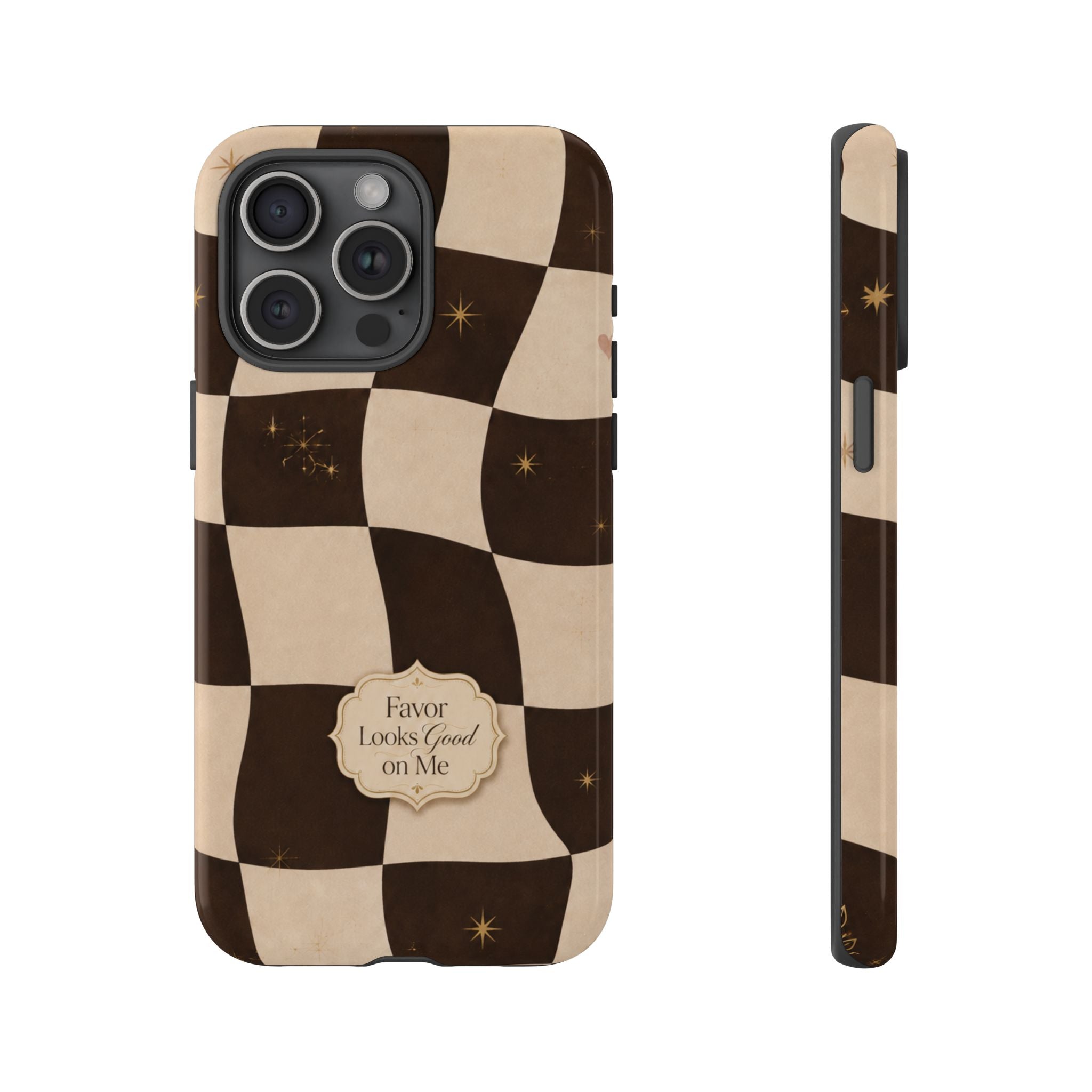 Favor Looks Good on Me Vintage Checkerboard Phone Case