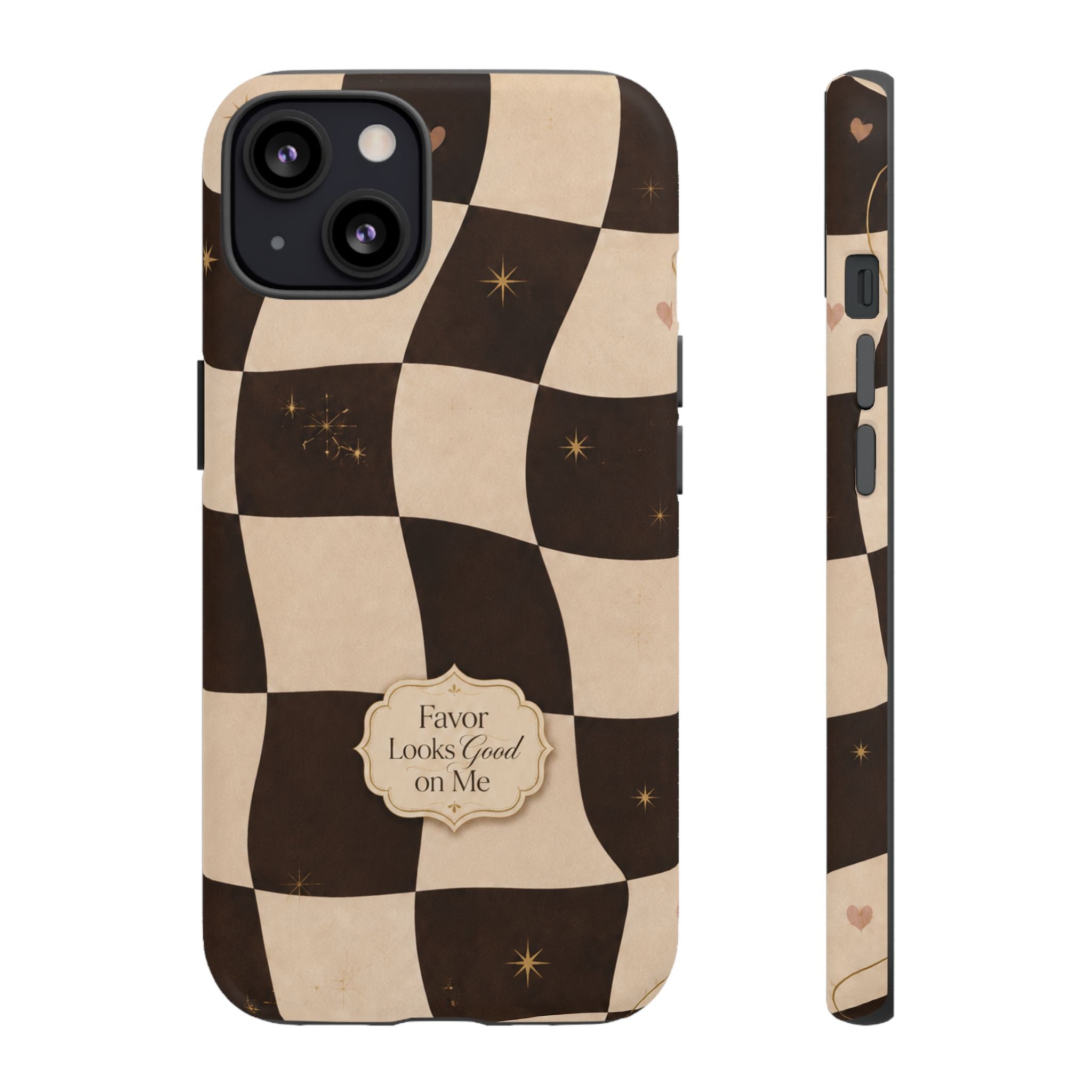 Favor Looks Good on Me Vintage Checkerboard Phone Case