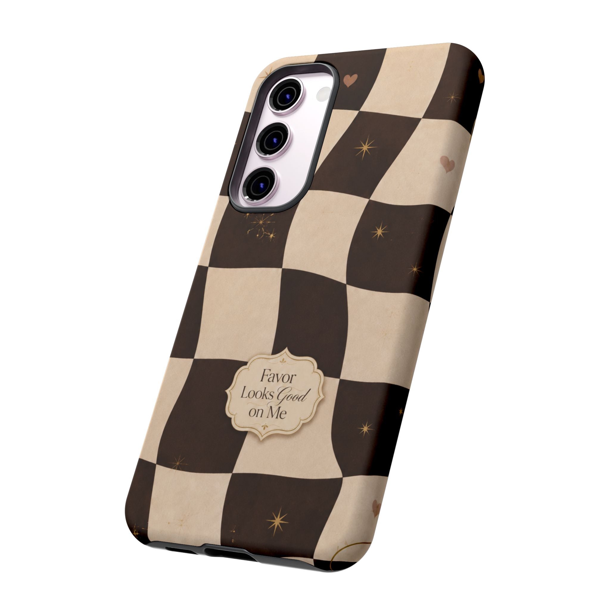 Favor Looks Good on Me Vintage Checkerboard Phone Case
