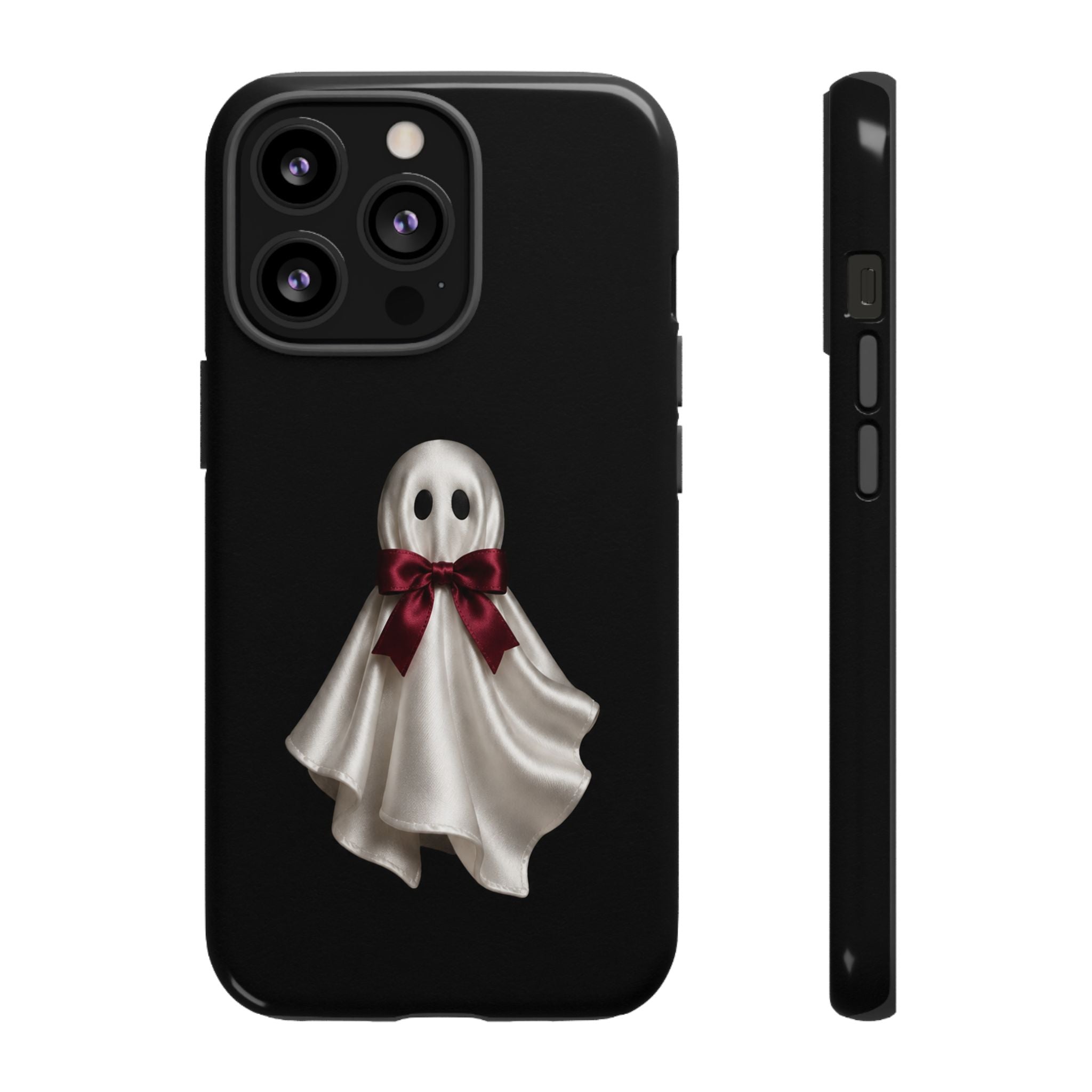 Burgundy Bow Ghost Spooky Phone Case
