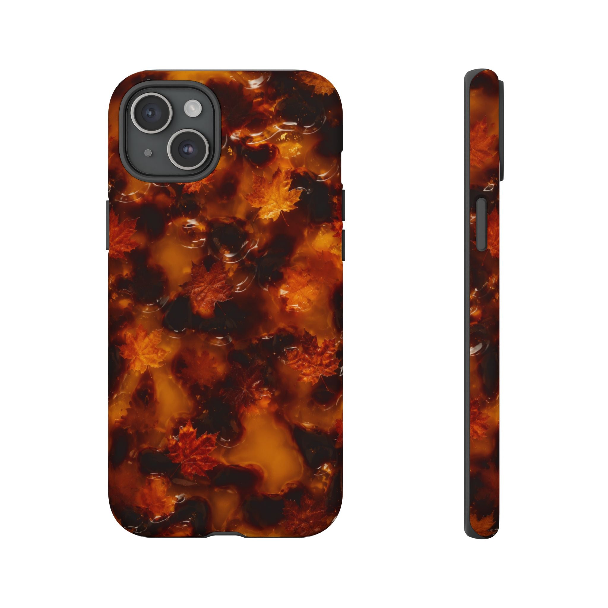 Amber Autumn Maple Leaf Phone Case