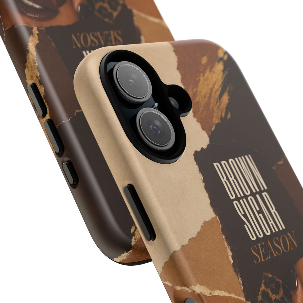 Brown Sugar Season Leopard Collage Phone Case