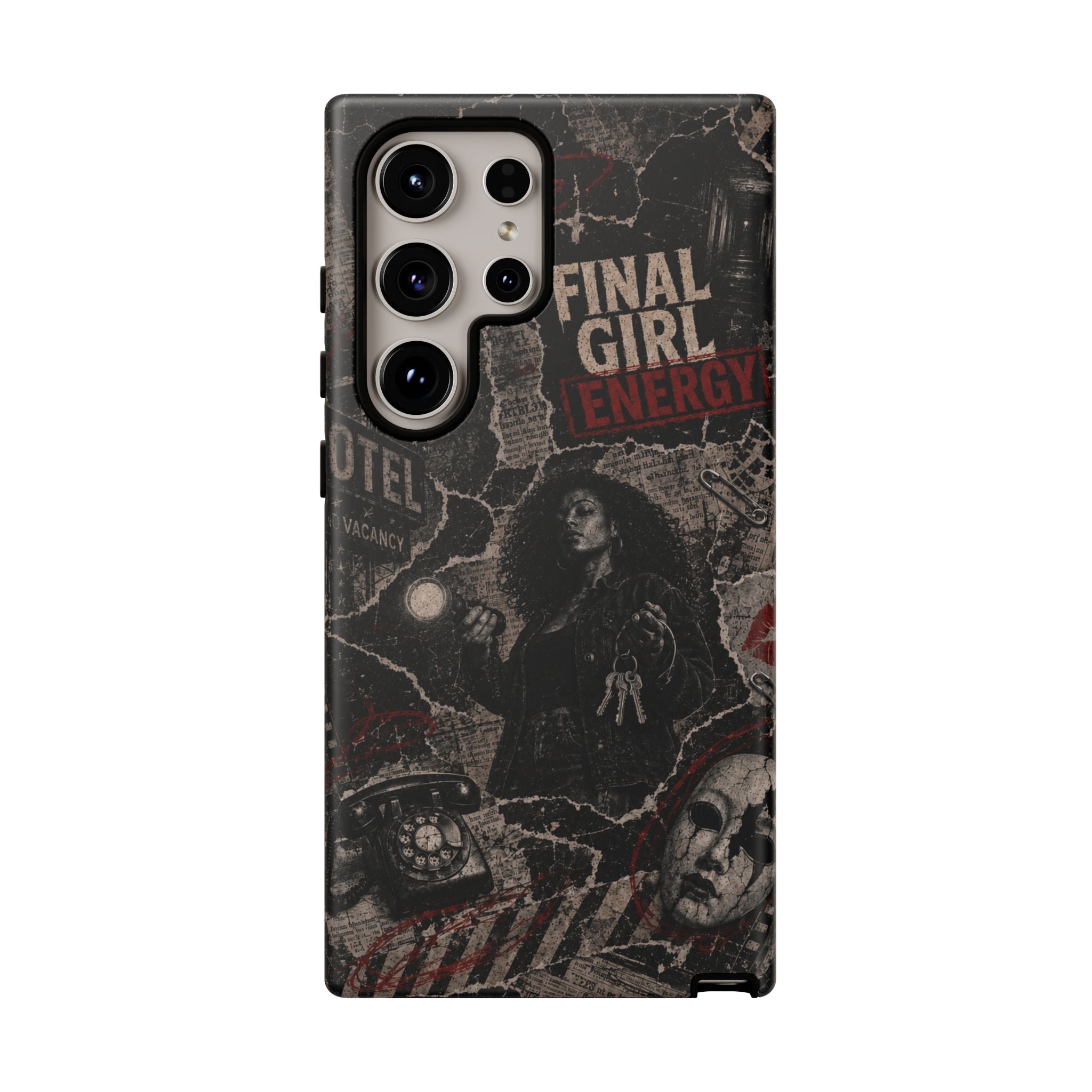 Final Girl Energy Horror Collage Phone Case