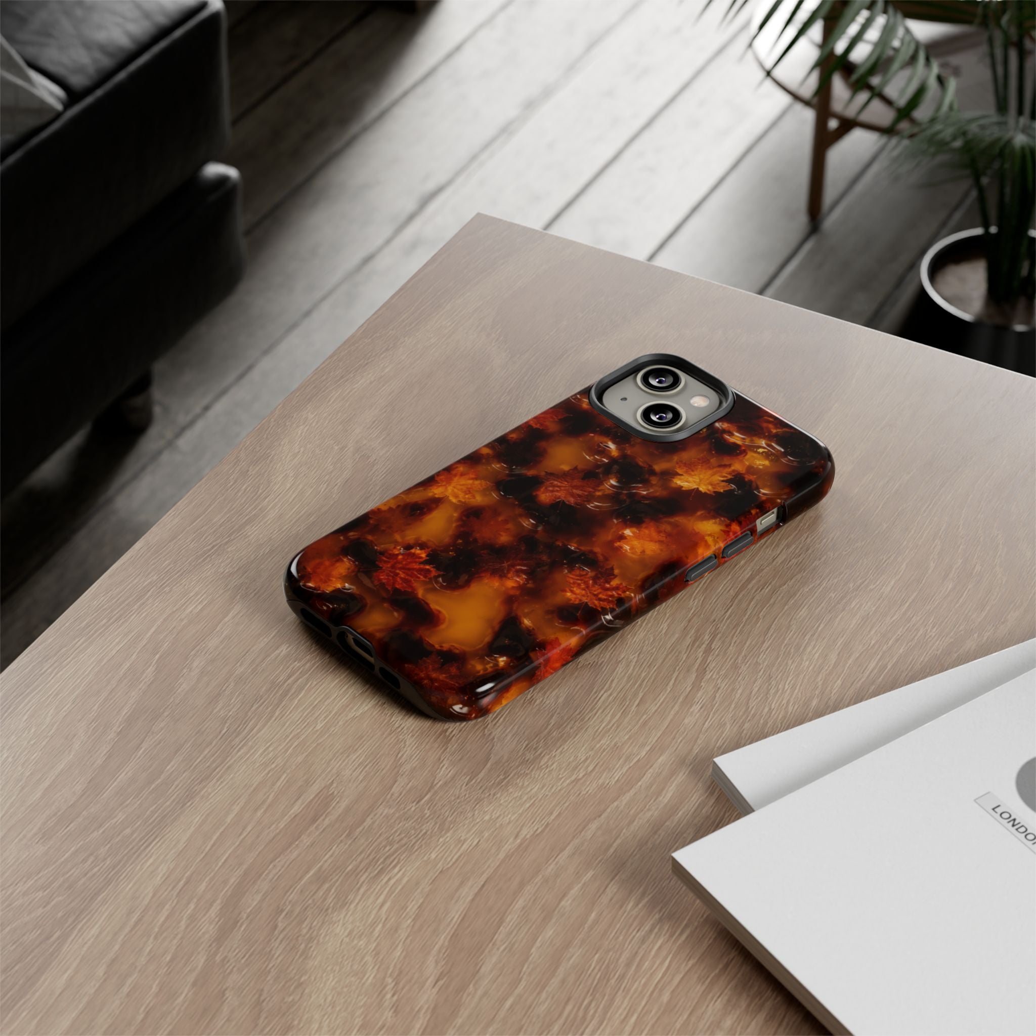 Amber Autumn Maple Leaf Phone Case
