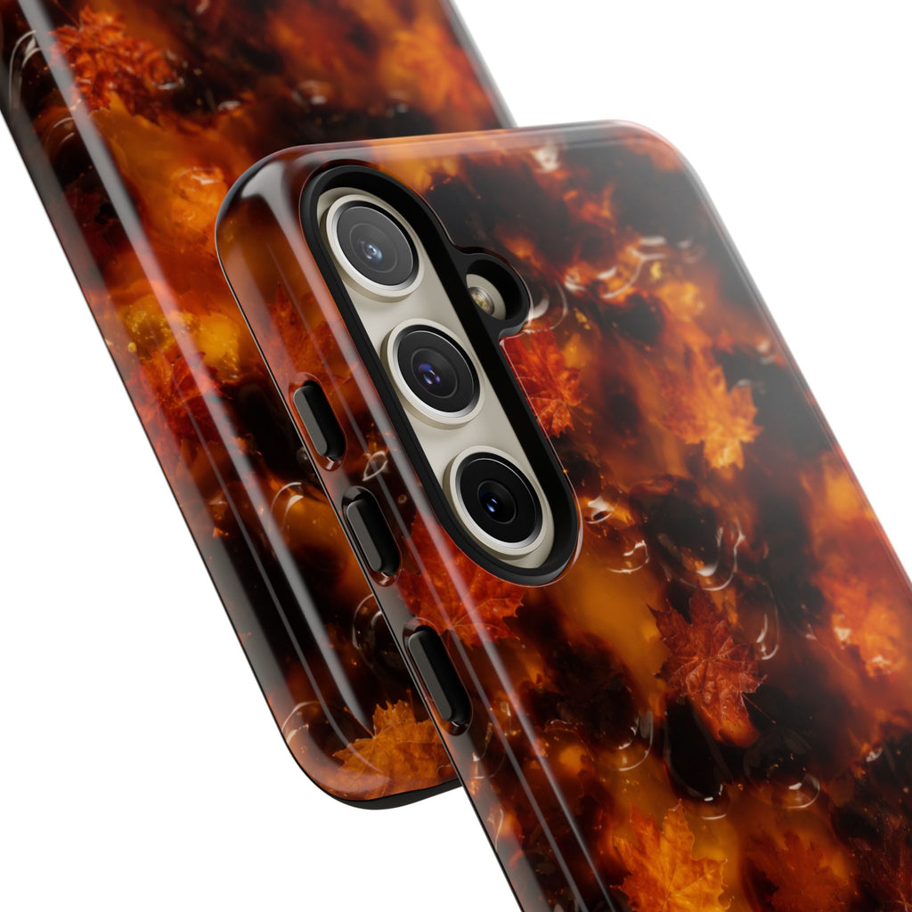 Amber Autumn Maple Leaf Phone Case