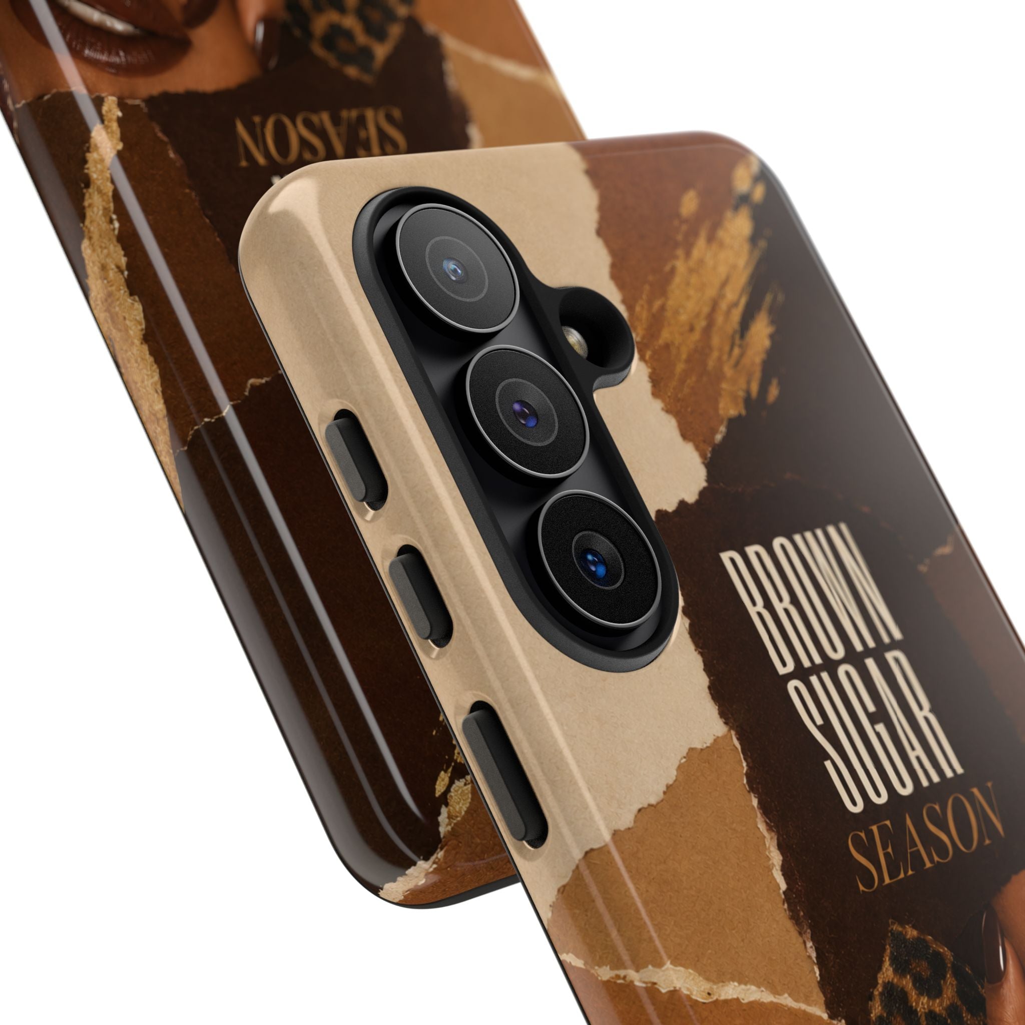 Brown Sugar Season Leopard Collage Phone Case