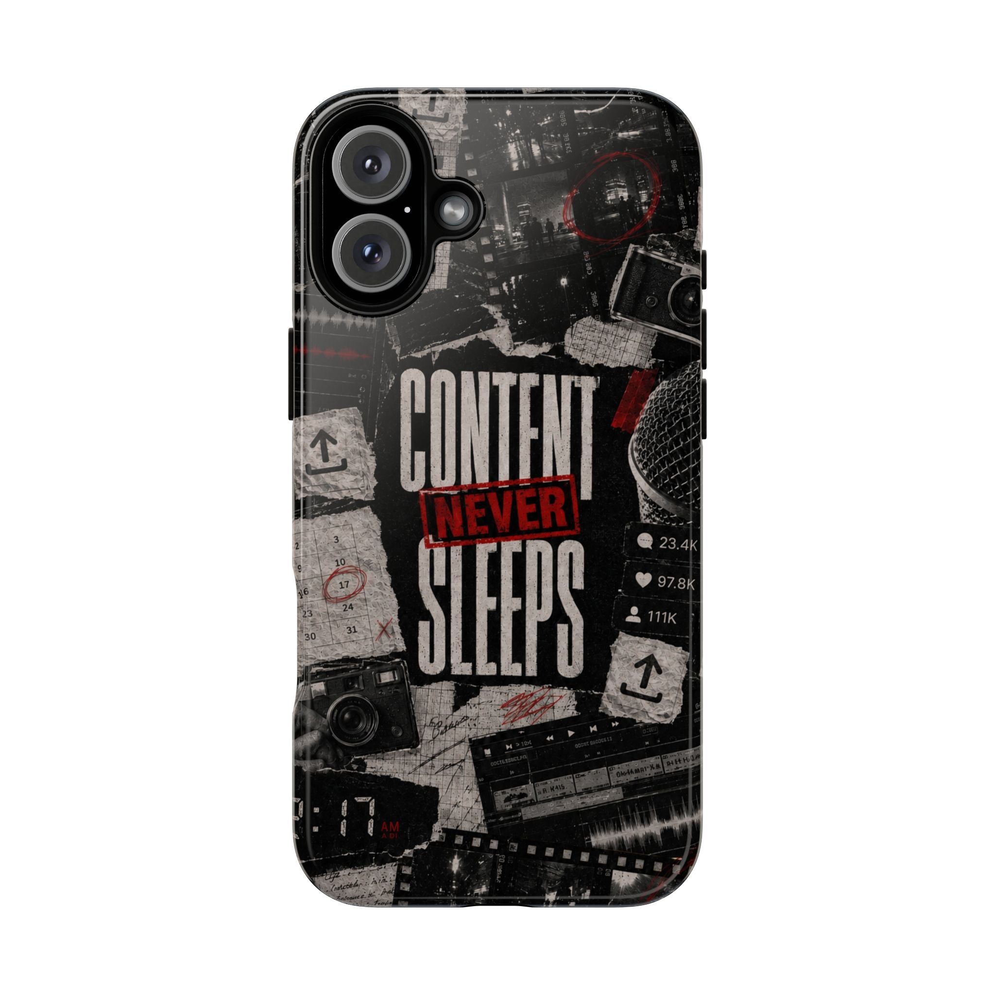 Content Never Sleeps Creator Phone Case