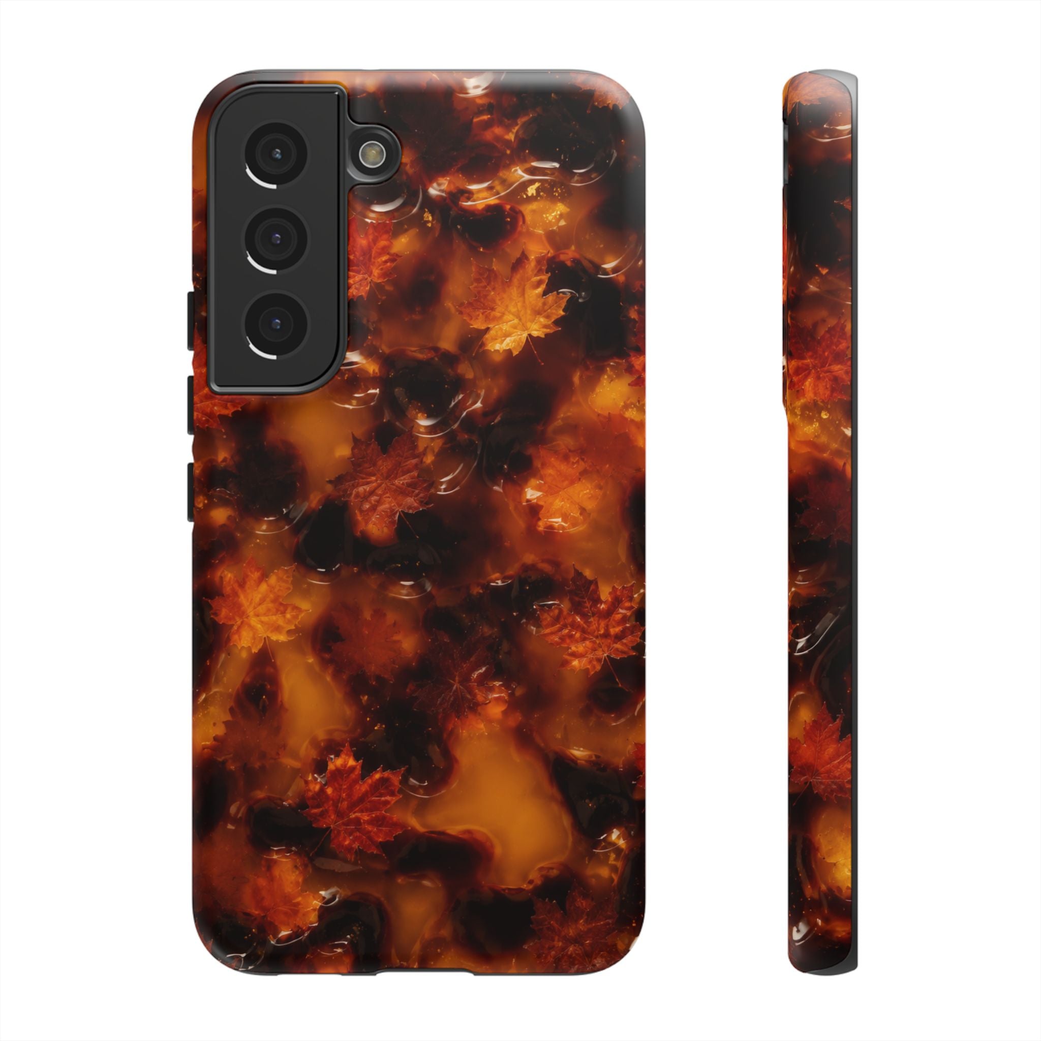 Amber Autumn Maple Leaf Phone Case