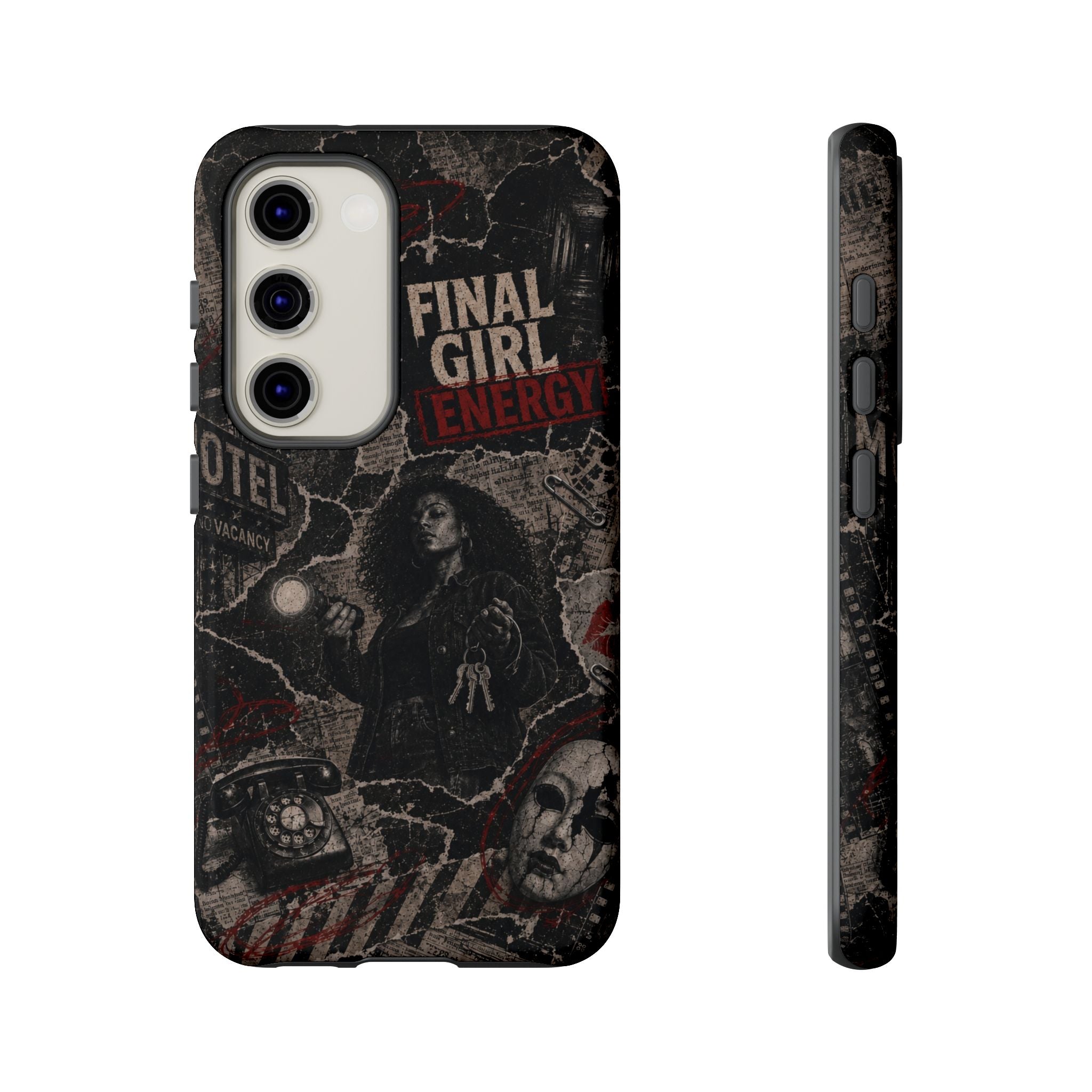 Final Girl Energy Horror Collage Phone Case
