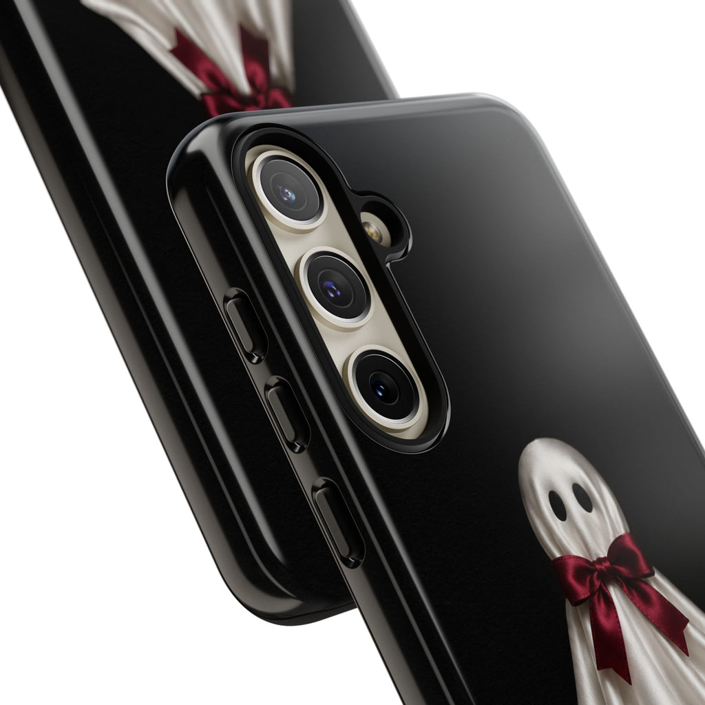 Burgundy Bow Ghost Spooky Phone Case