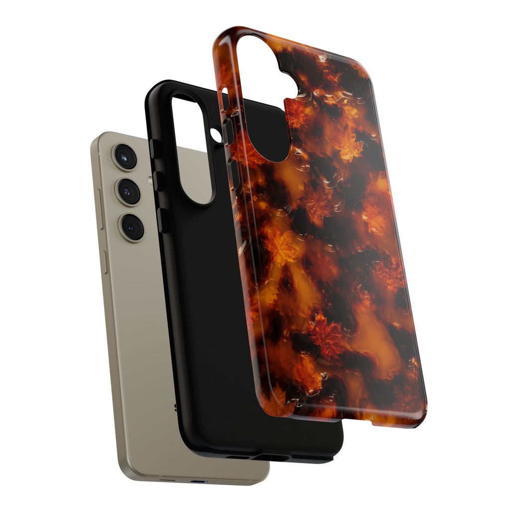 Amber Autumn Maple Leaf Phone Case
