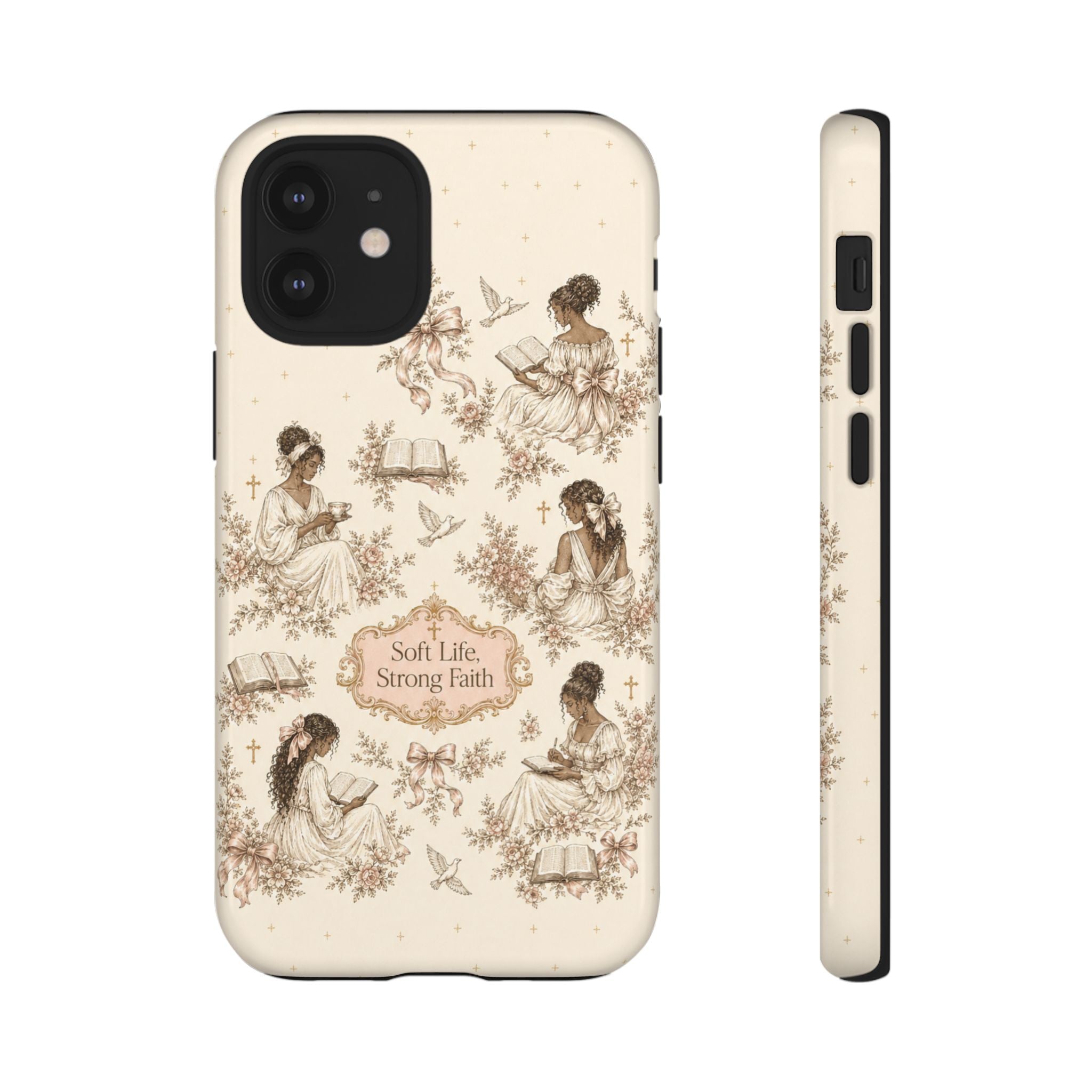Soft Life, Strong Faith Vintage Christian Phone Case