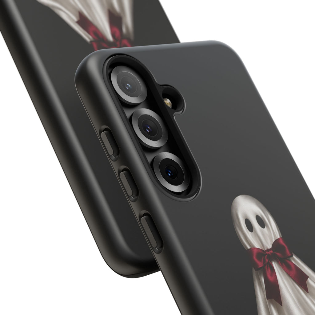 Burgundy Bow Ghost Spooky Phone Case