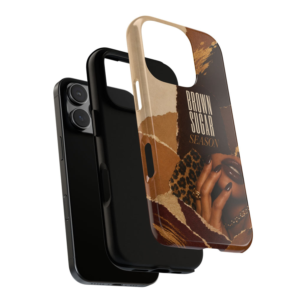 Brown Sugar Season Leopard Collage Phone Case