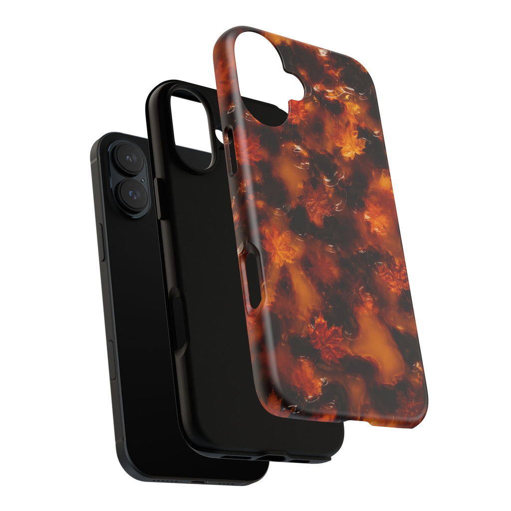 Amber Autumn Maple Leaf Phone Case