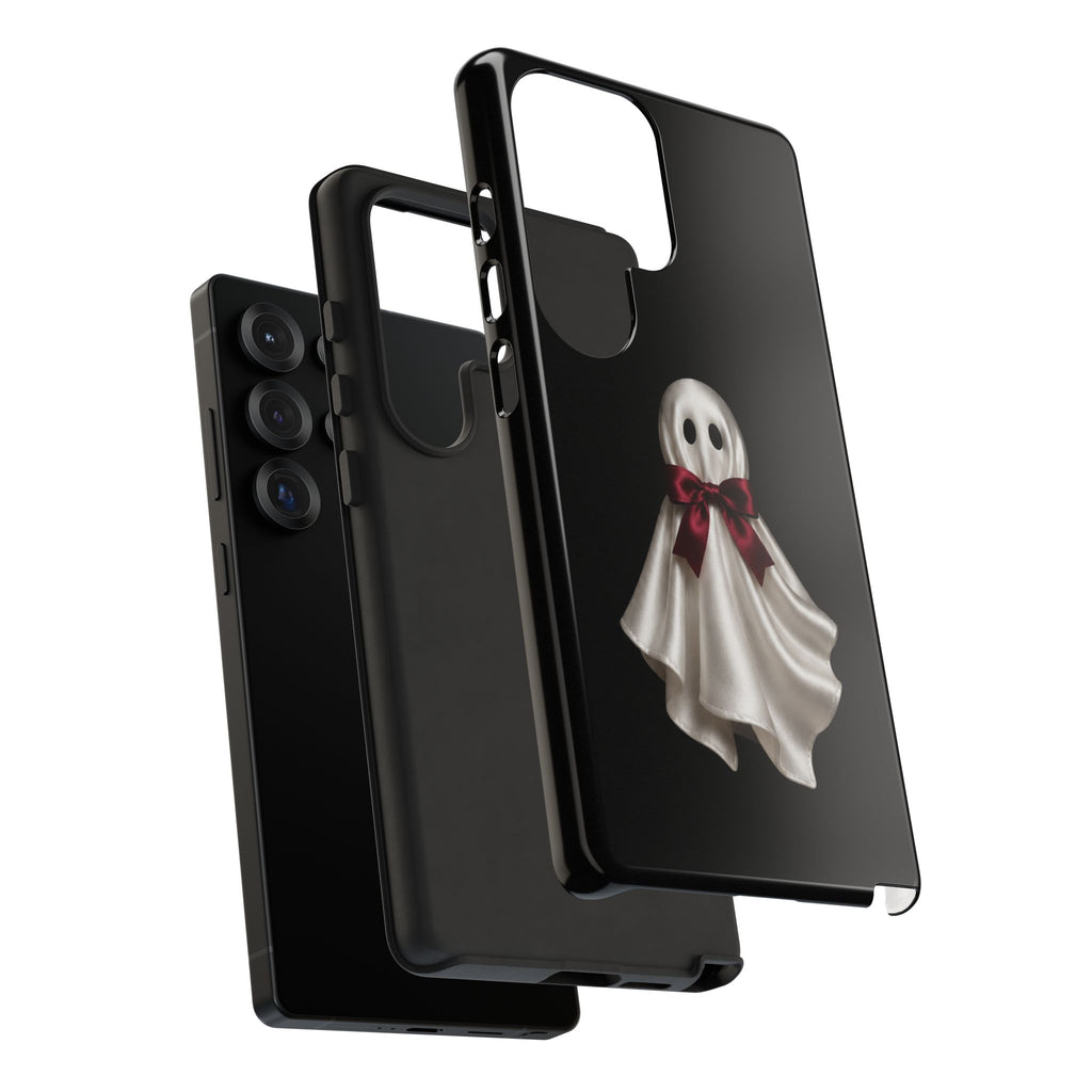 Burgundy Bow Ghost Spooky Phone Case