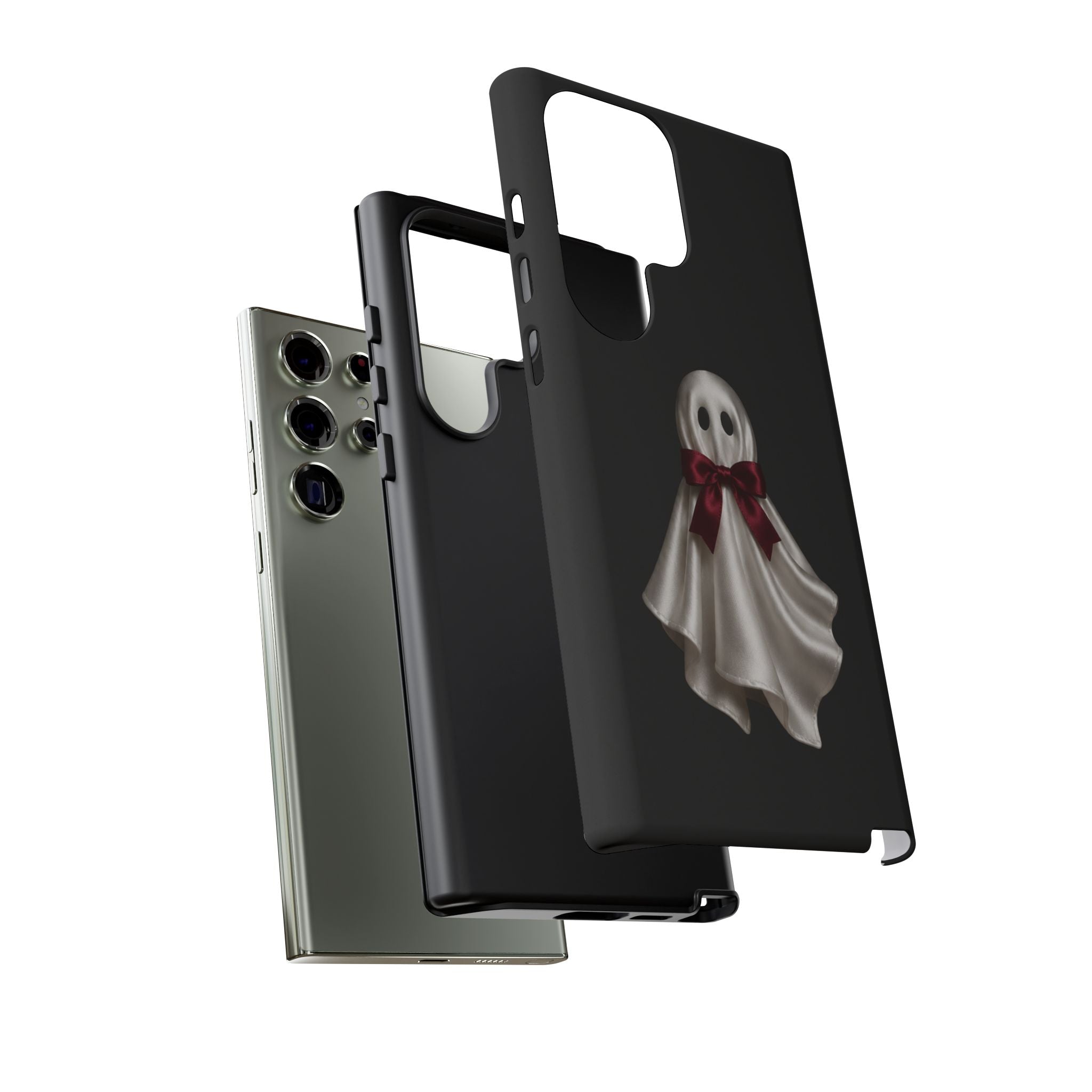 Burgundy Bow Ghost Spooky Phone Case