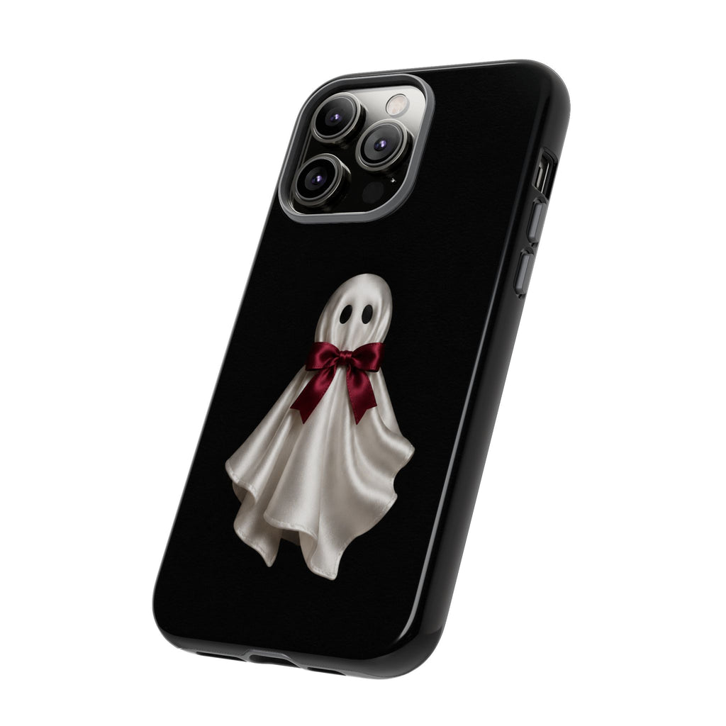 Burgundy Bow Ghost Spooky Phone Case