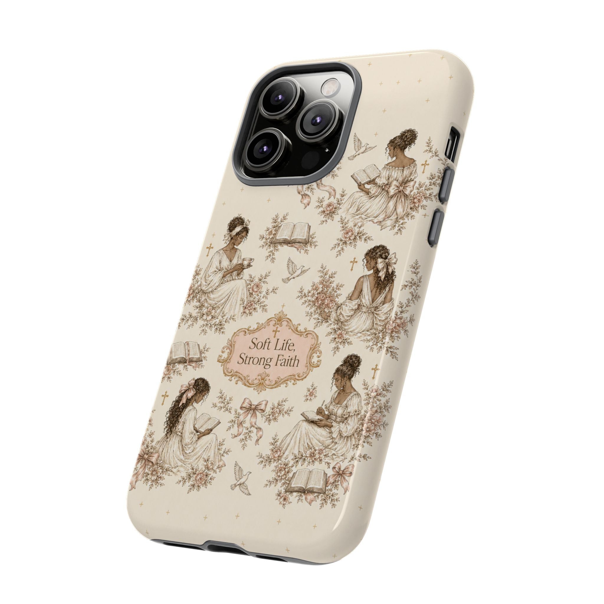 Soft Life, Strong Faith Vintage Christian Phone Case