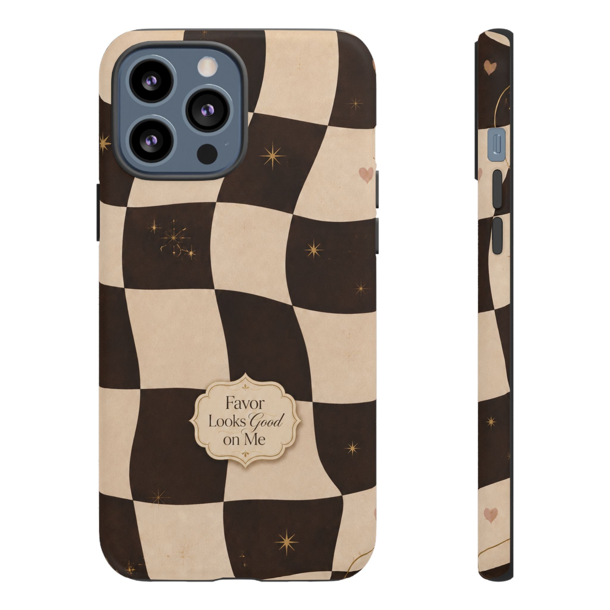 Favor Looks Good on Me Vintage Checkerboard Phone Case