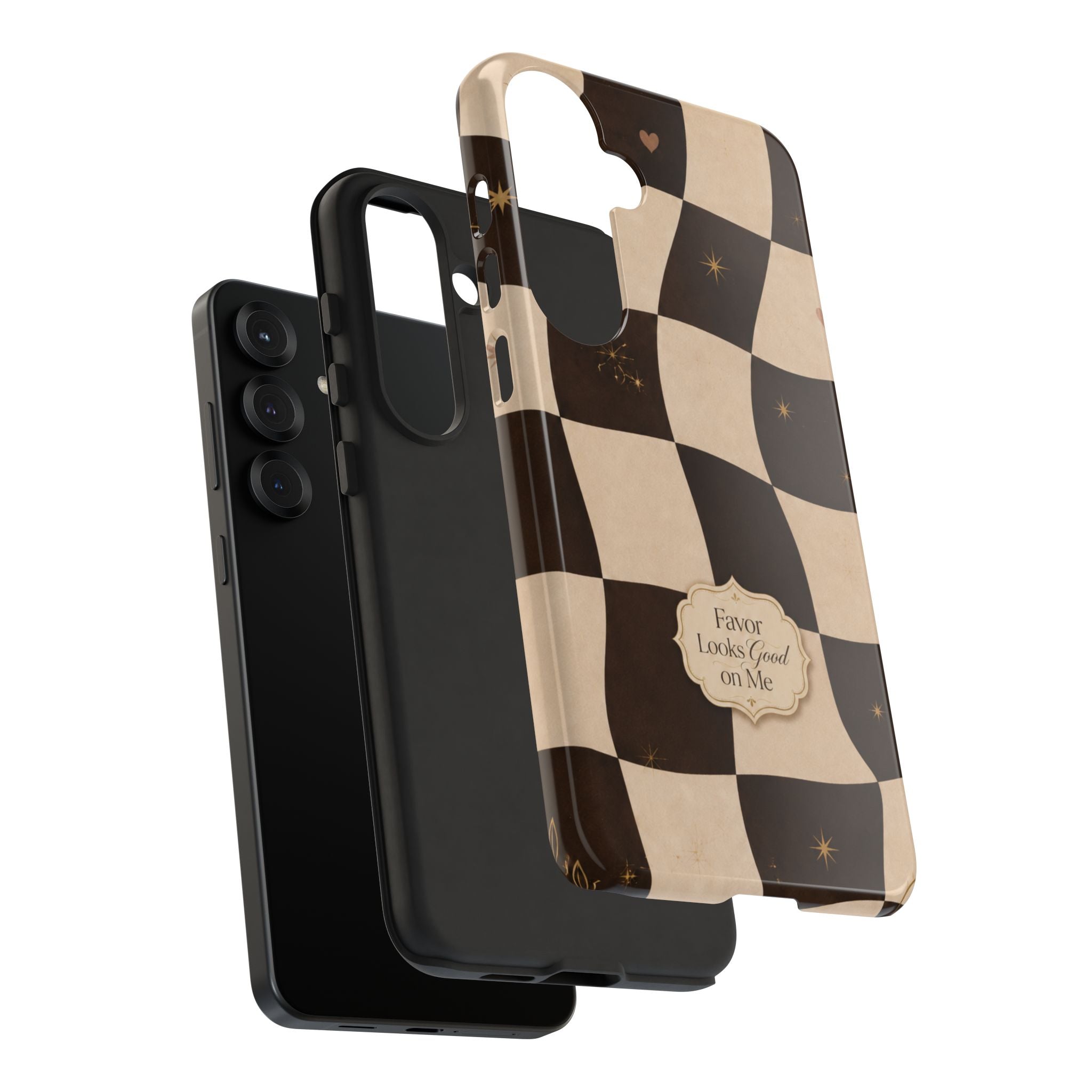 Favor Looks Good on Me Vintage Checkerboard Phone Case