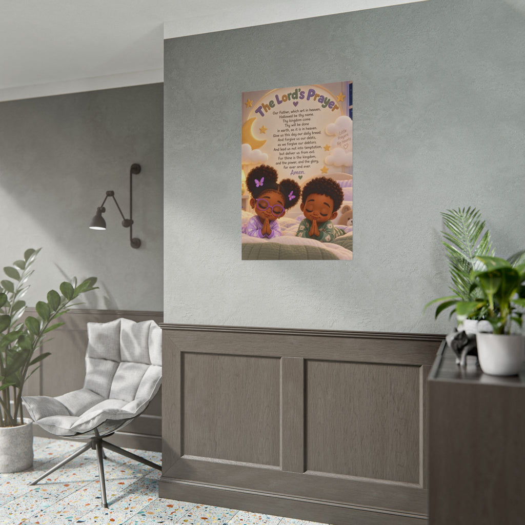 The Lord’s Prayer Christian Kids Poster | Faithful Little Hearts