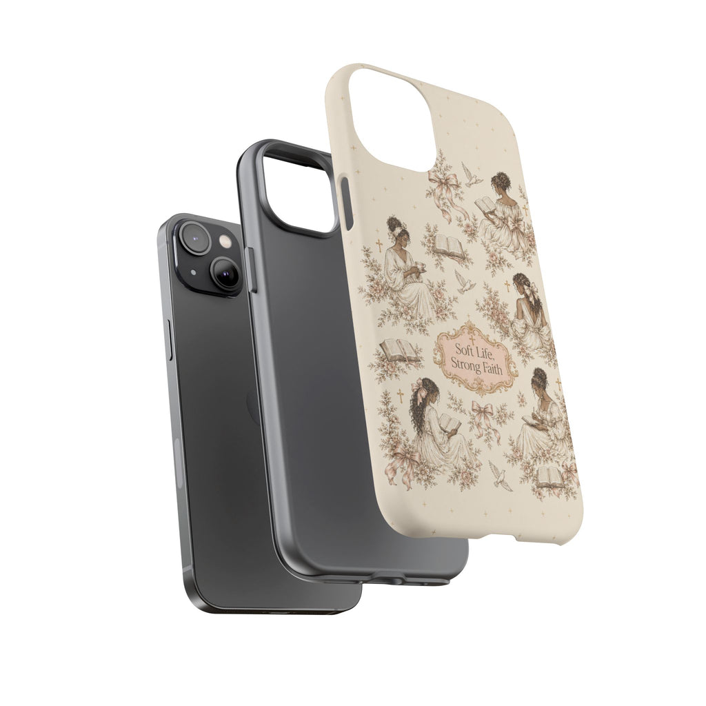 Soft Life, Strong Faith Vintage Christian Phone Case