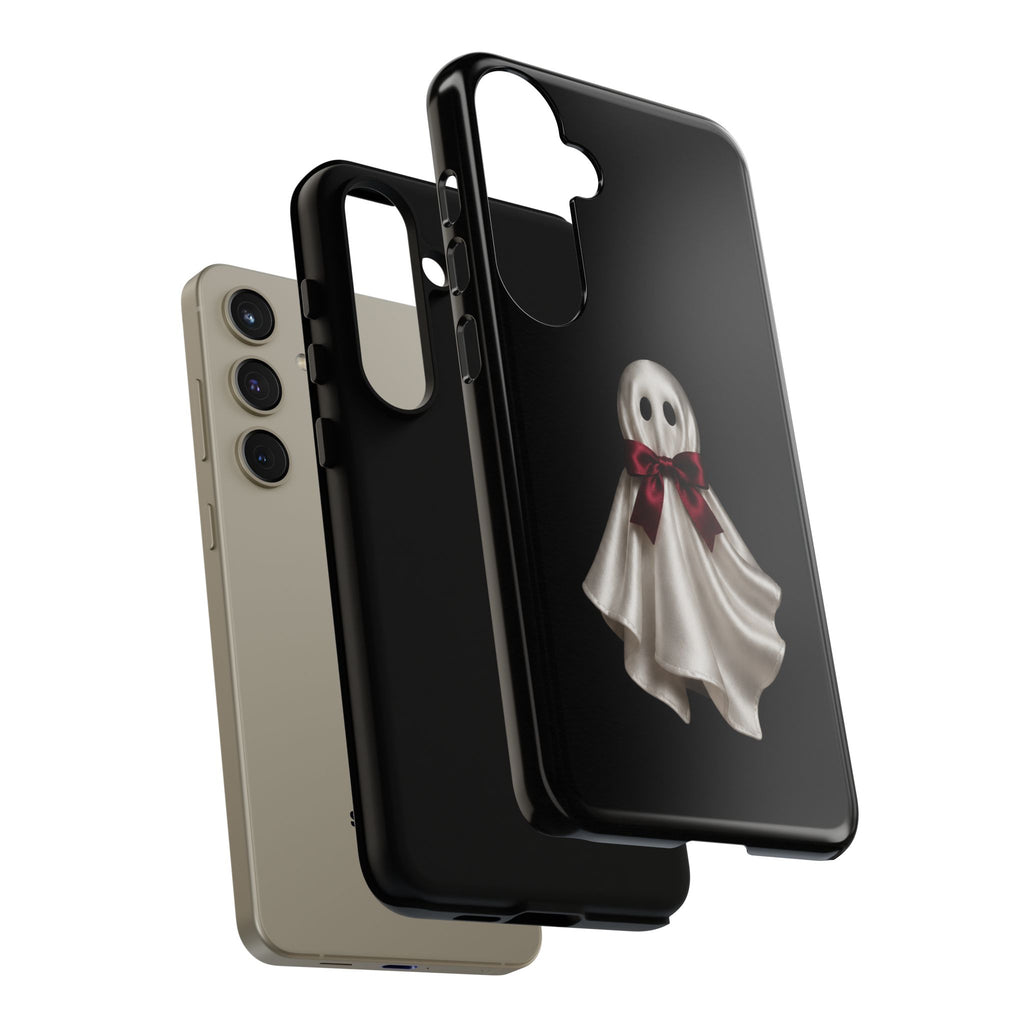 Burgundy Bow Ghost Spooky Phone Case