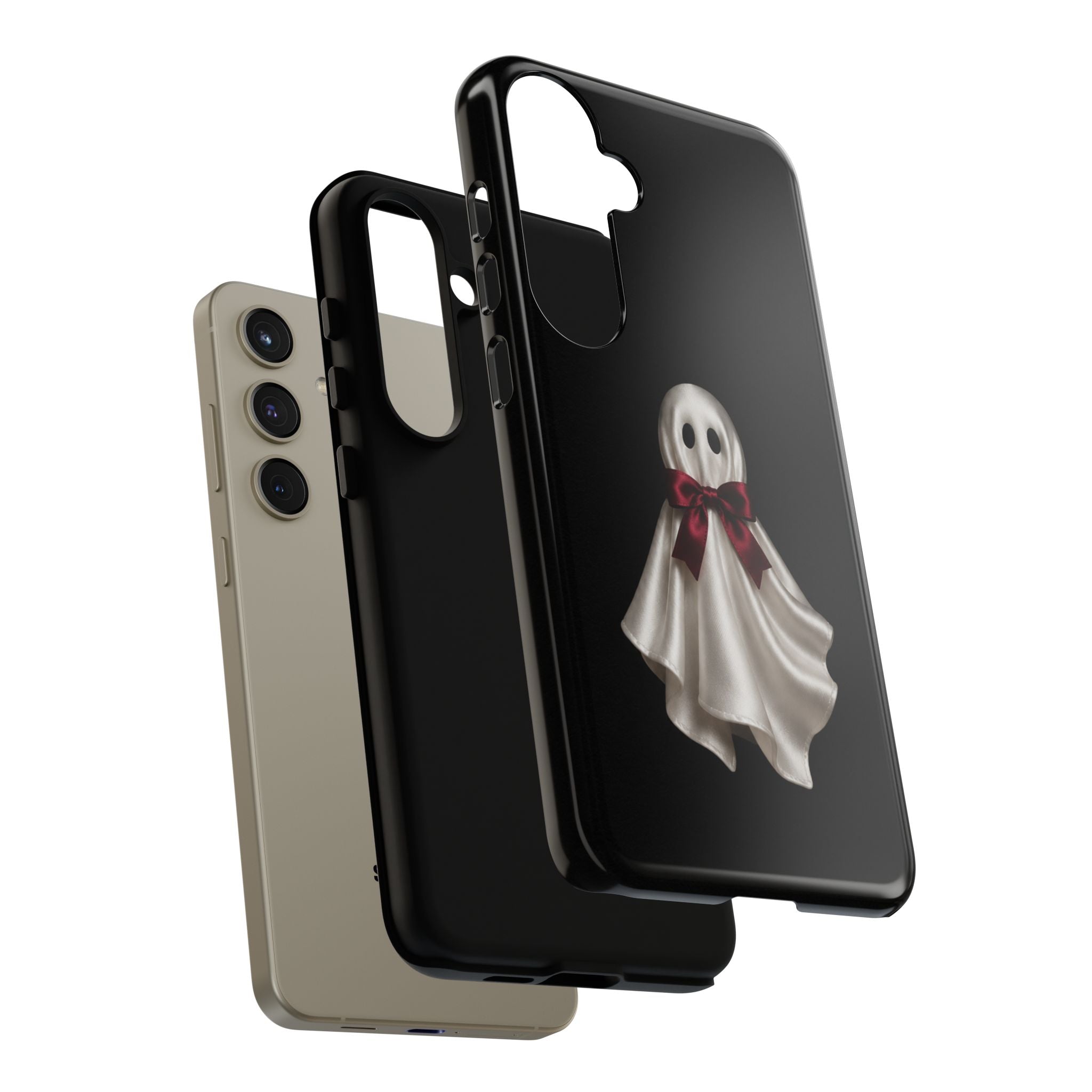Burgundy Bow Ghost Spooky Phone Case