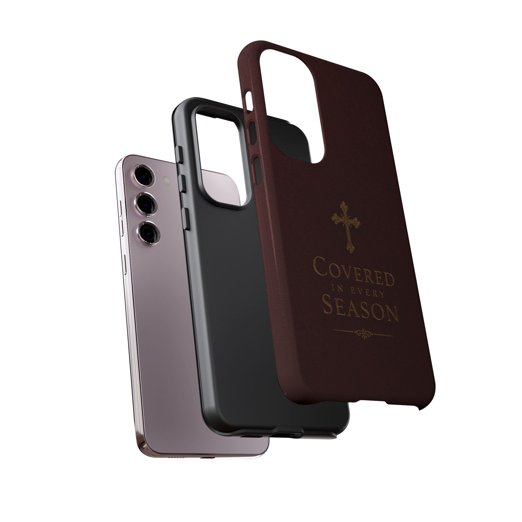 Covered in Every Season Christian Cross Phone Case