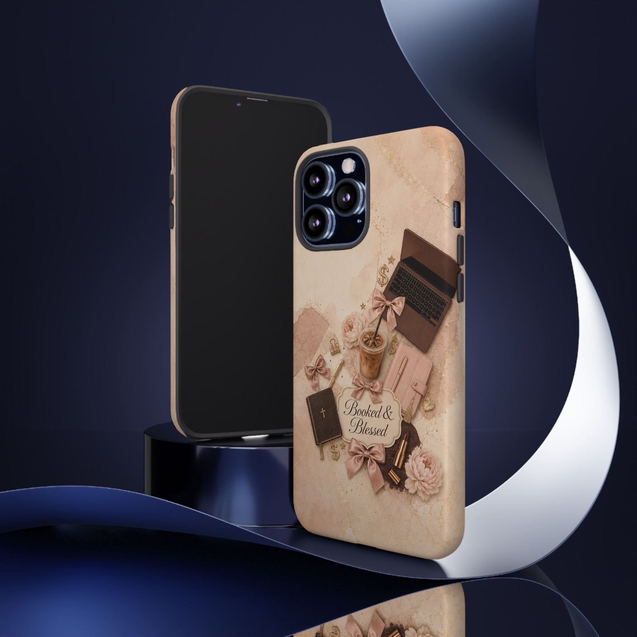 Booked & Blessed Christian Book Lover Phone Case