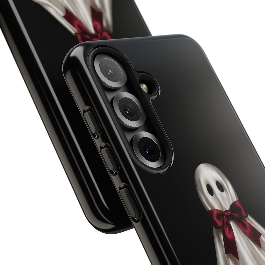 Burgundy Bow Ghost Spooky Phone Case