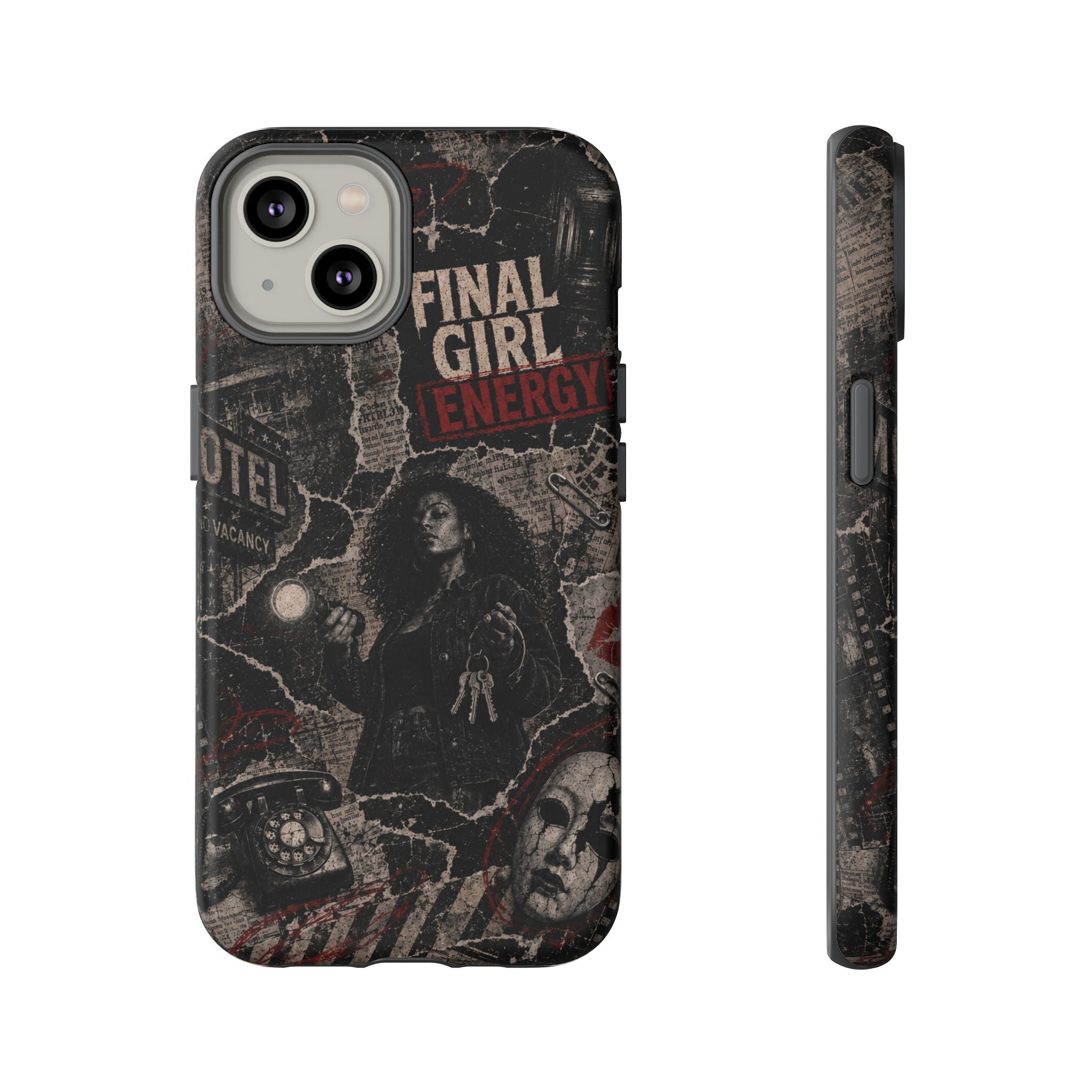 Final Girl Energy Horror Collage Phone Case