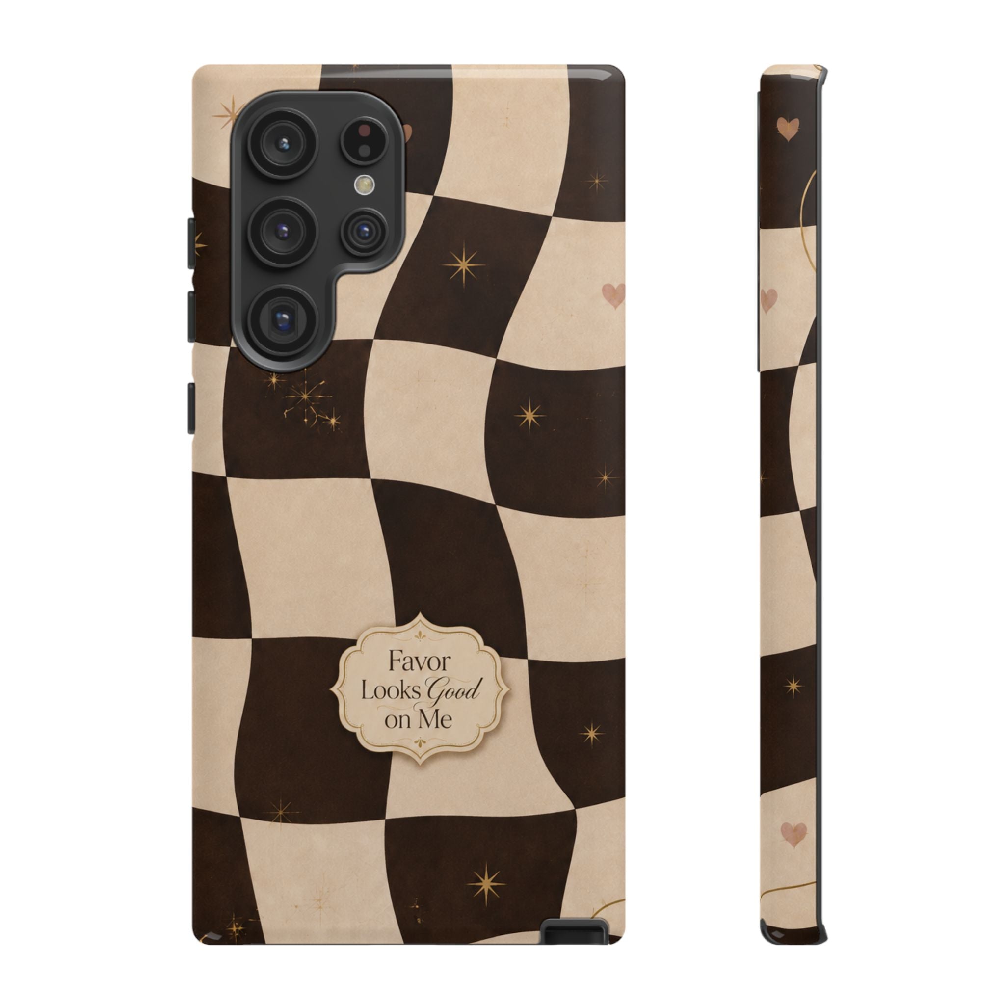 Favor Looks Good on Me Vintage Checkerboard Phone Case