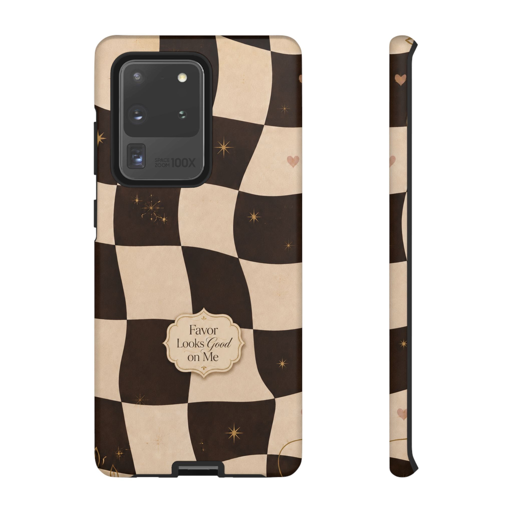 Favor Looks Good on Me Vintage Checkerboard Phone Case