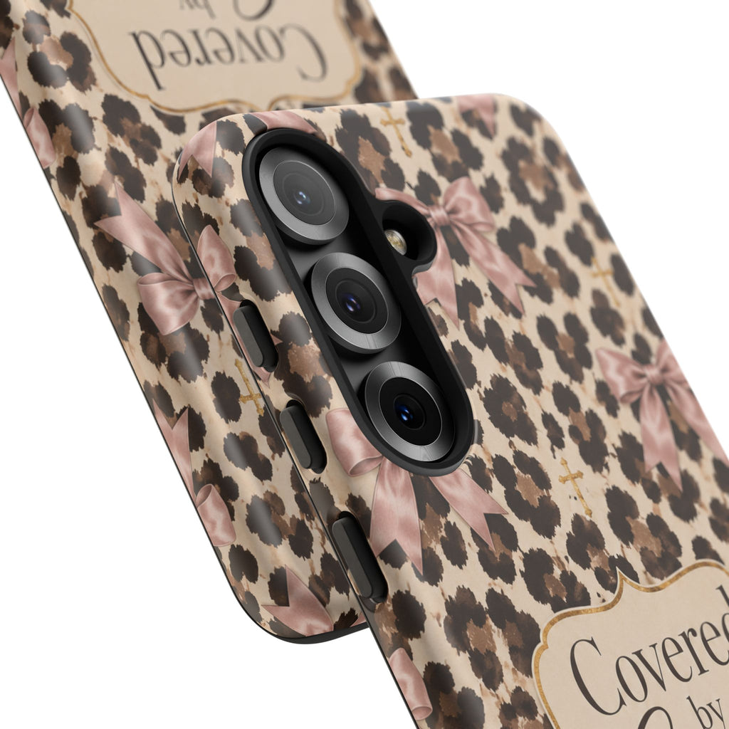 Covered by Grace Leopard Bow Christian Phone Case