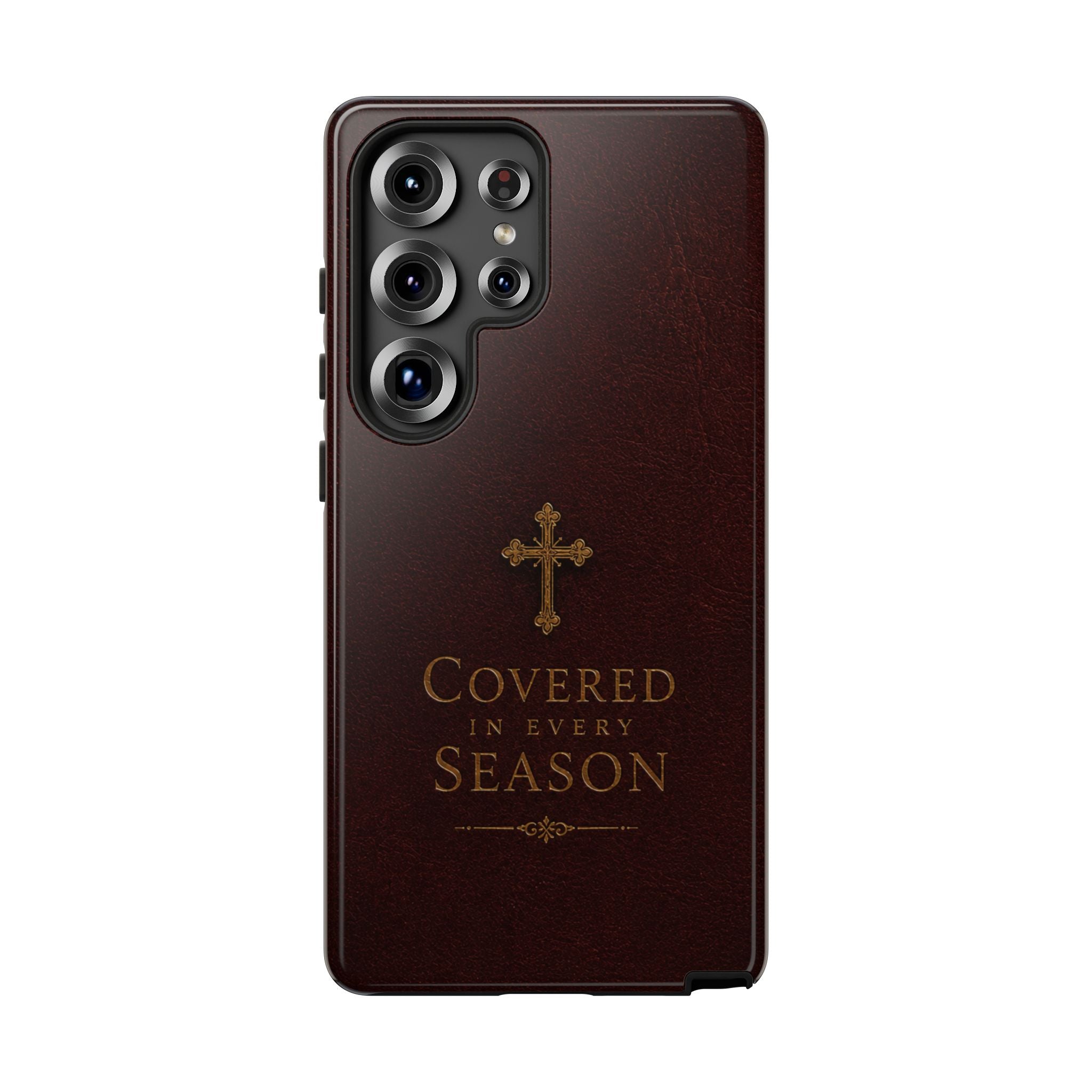 Covered in Every Season Christian Cross Phone Case