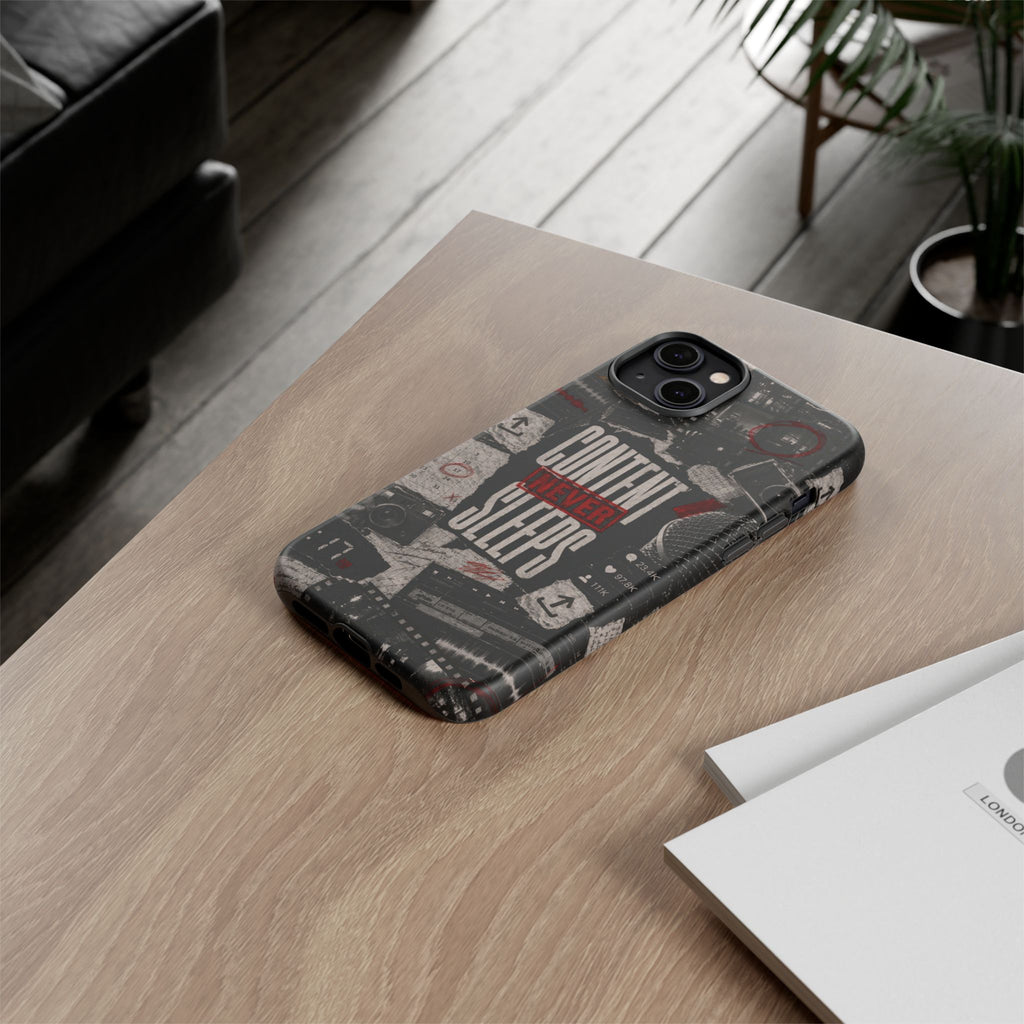 Content Never Sleeps Creator Phone Case