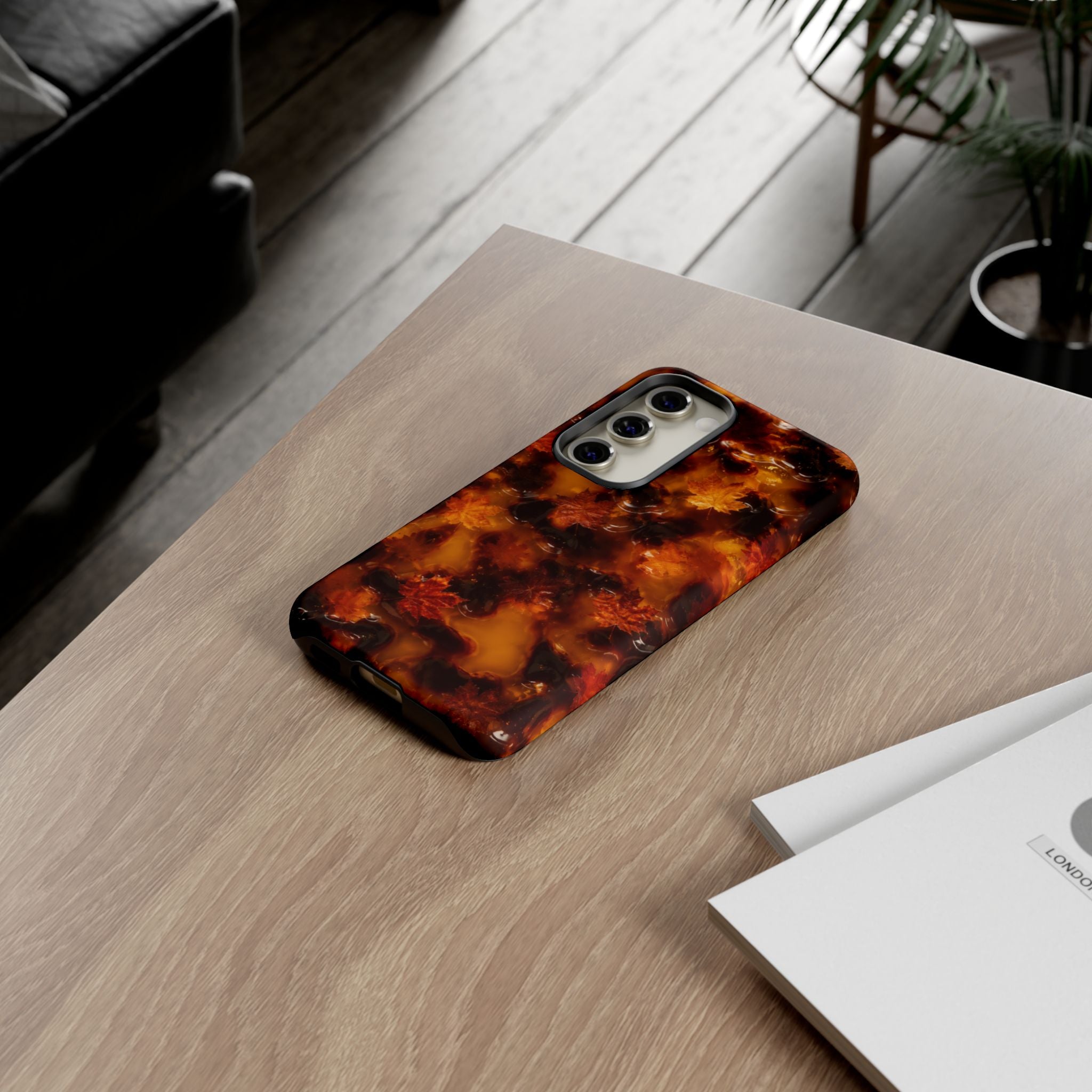 Amber Autumn Maple Leaf Phone Case