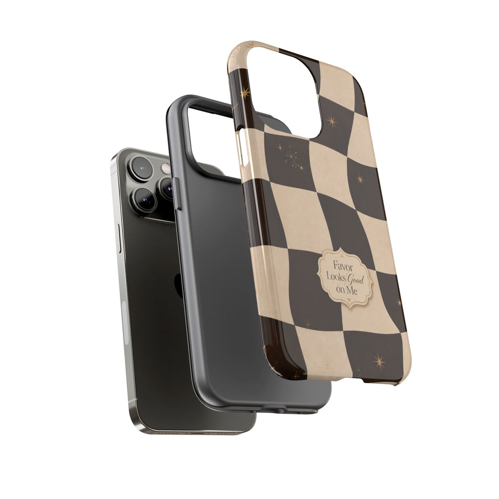 Favor Looks Good on Me Vintage Checkerboard Phone Case