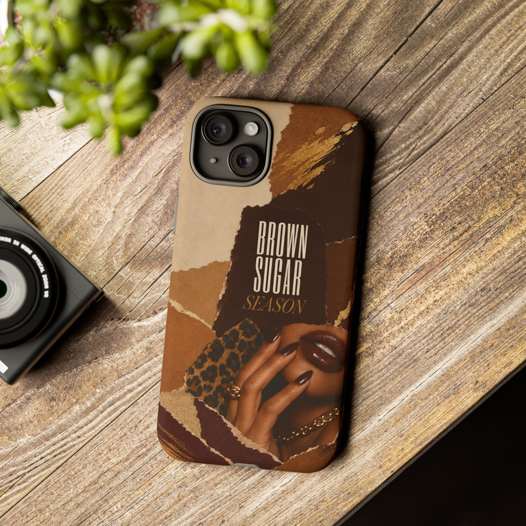 Brown Sugar Season Leopard Collage Phone Case