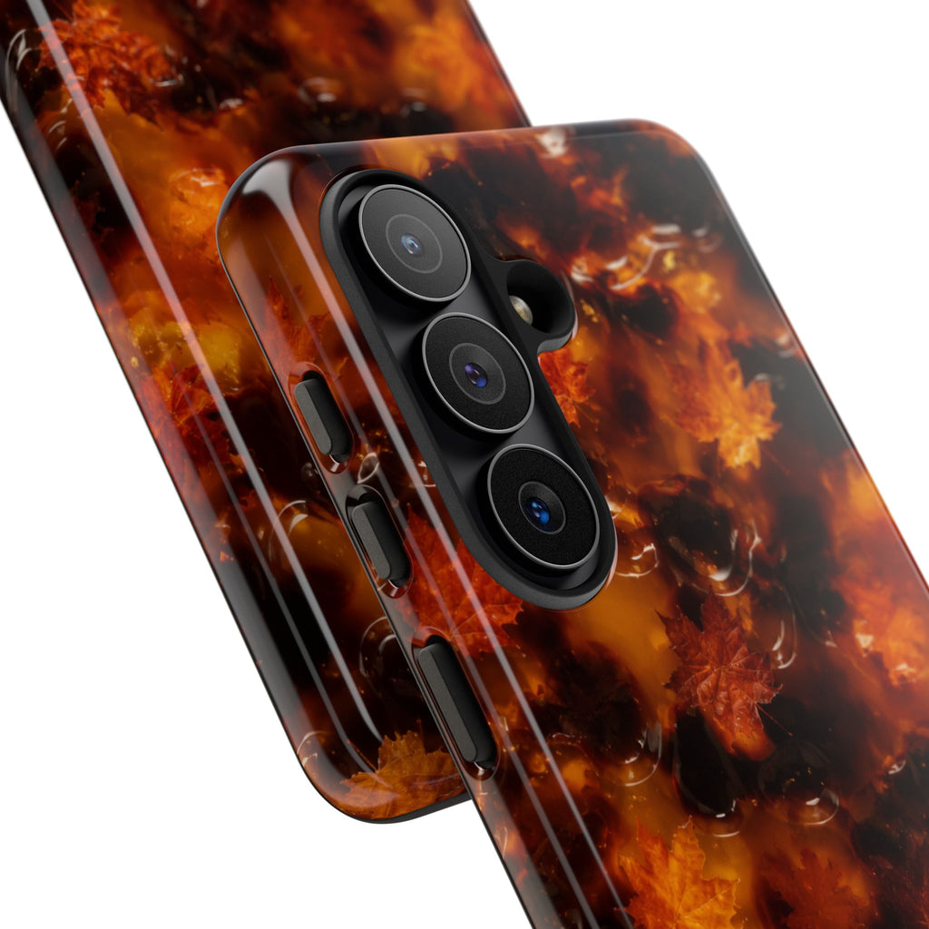 Amber Autumn Maple Leaf Phone Case