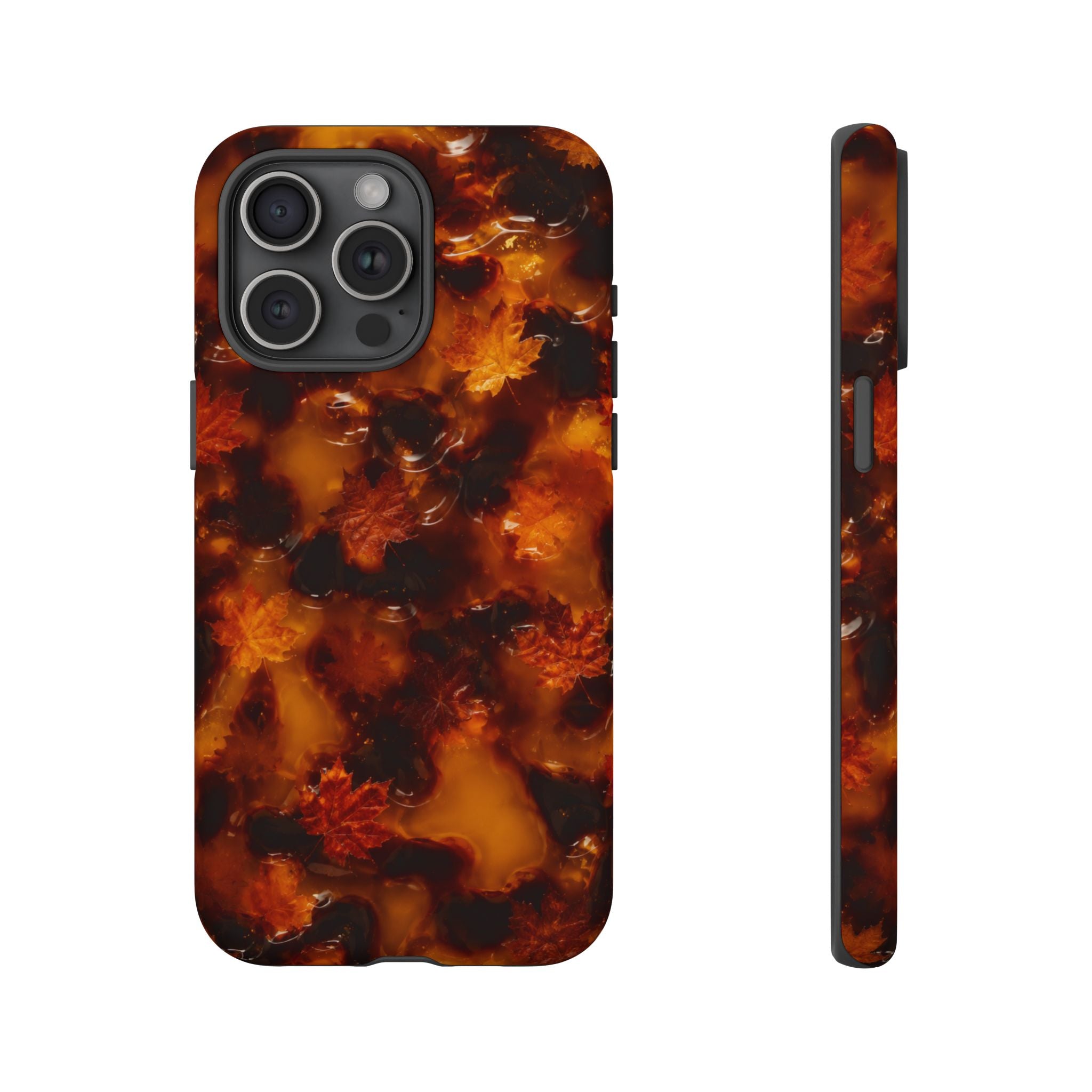 Amber Autumn Maple Leaf Phone Case