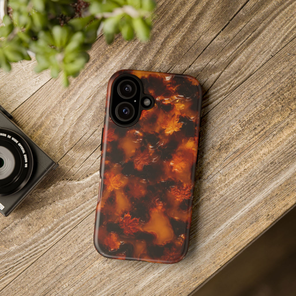 Amber Autumn Maple Leaf Phone Case