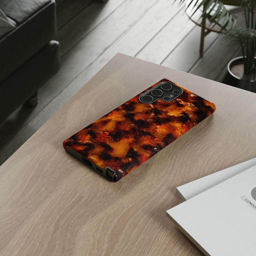 Amber Autumn Maple Leaf Phone Case