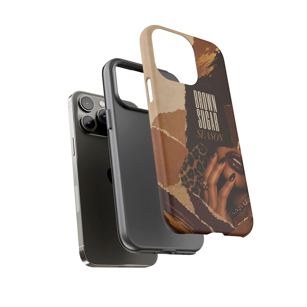 Brown Sugar Season Leopard Collage Phone Case