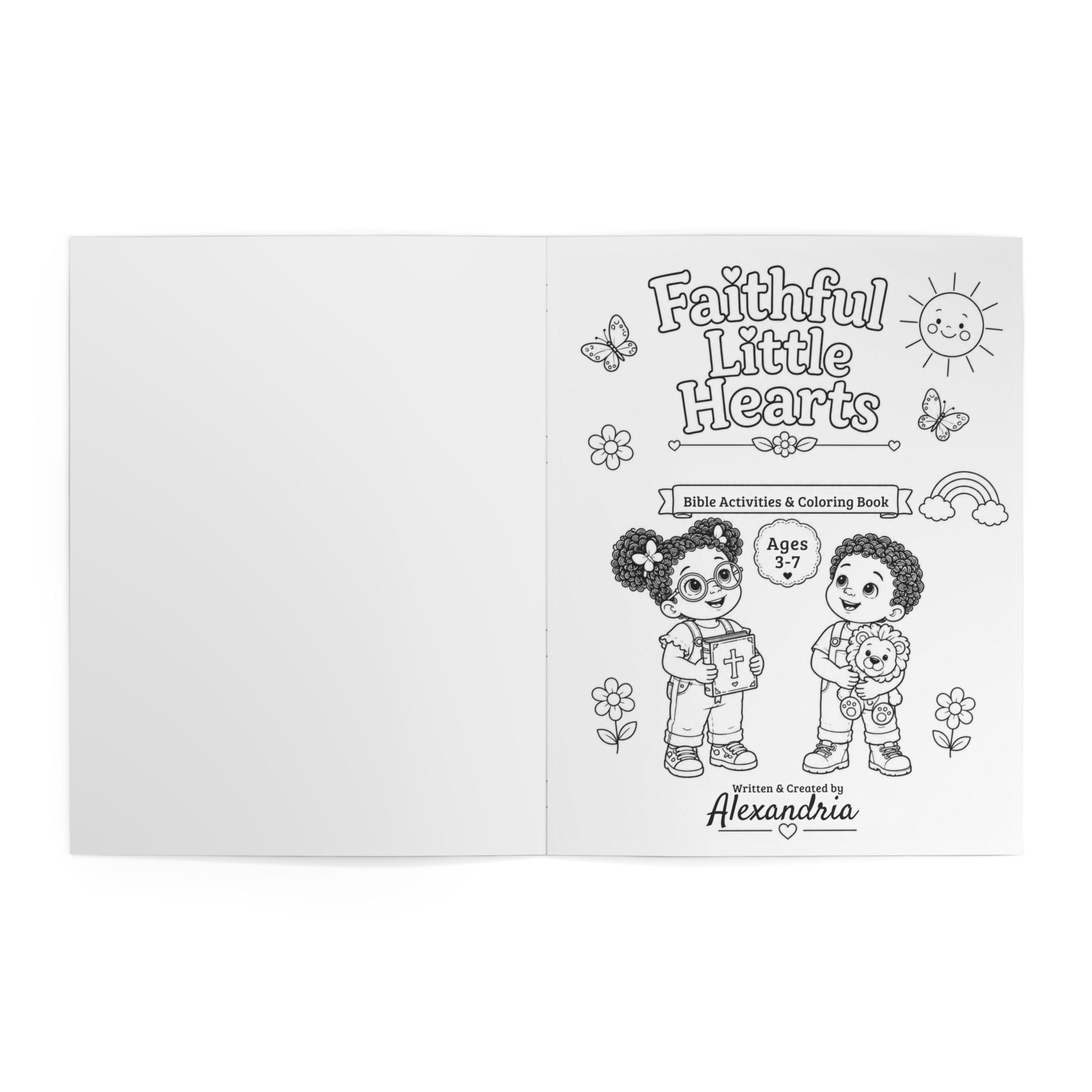 Faithful Little Hearts: God's Beautiful Creation| Christian Bible Activity and Coloring Book for Kids